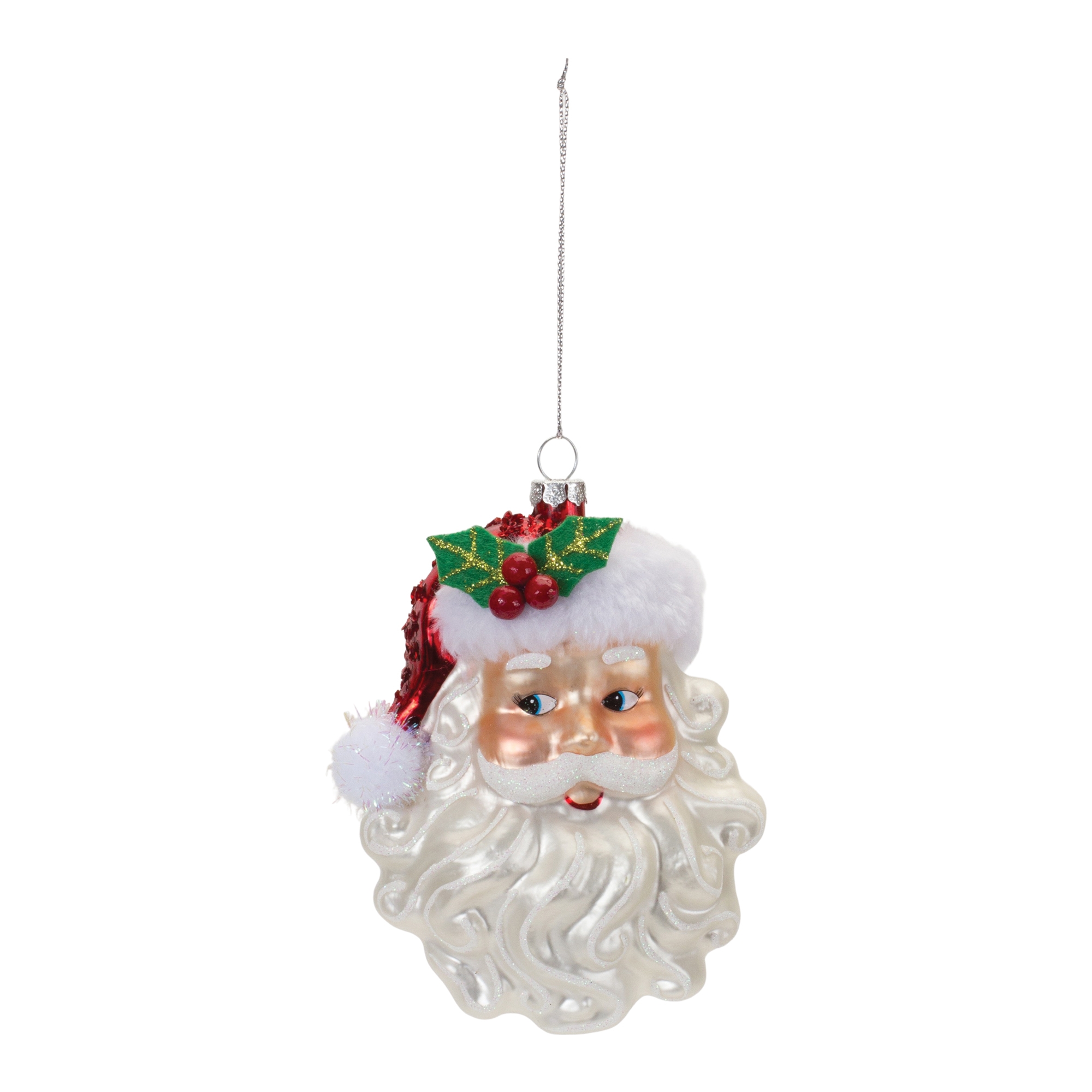 Santa Face Ornament (Set of 6) 5.5