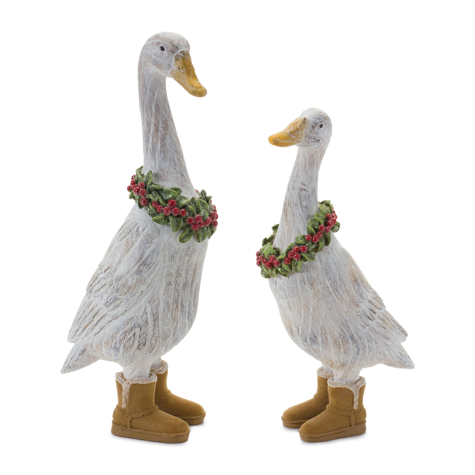 Christmas Goose w/Boots (Set of 2) 9.25