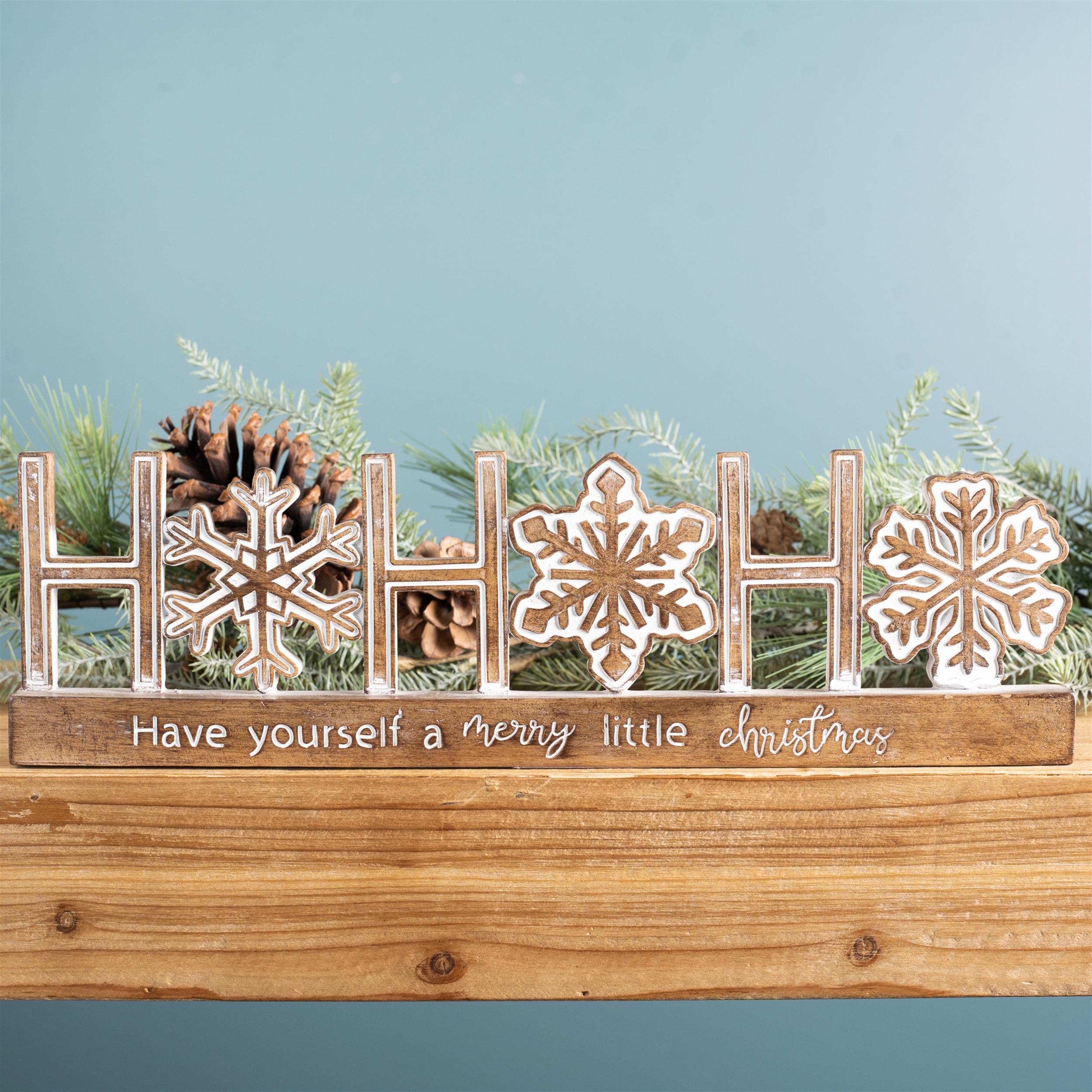 Ho Ho Ho Sign (Set of 2) 14.75