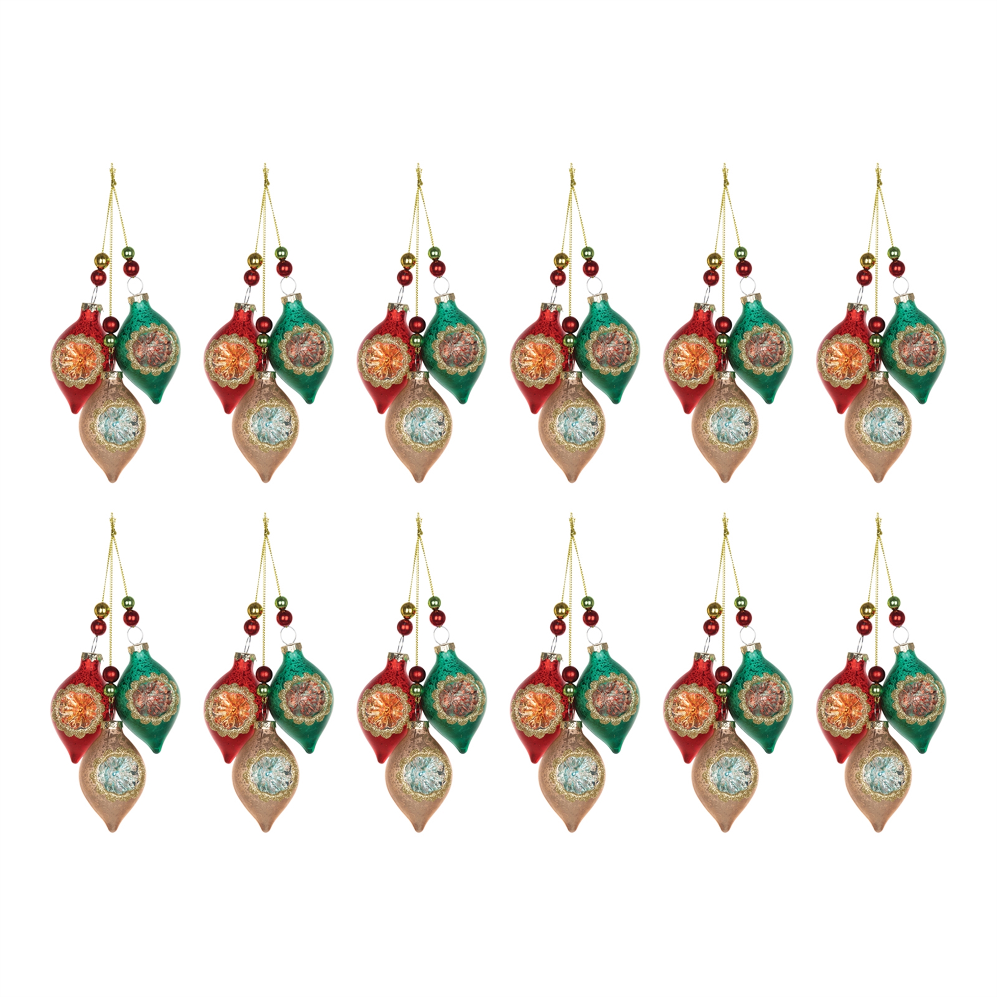 Triple Reflector Ornament (Set of 12) 10.5