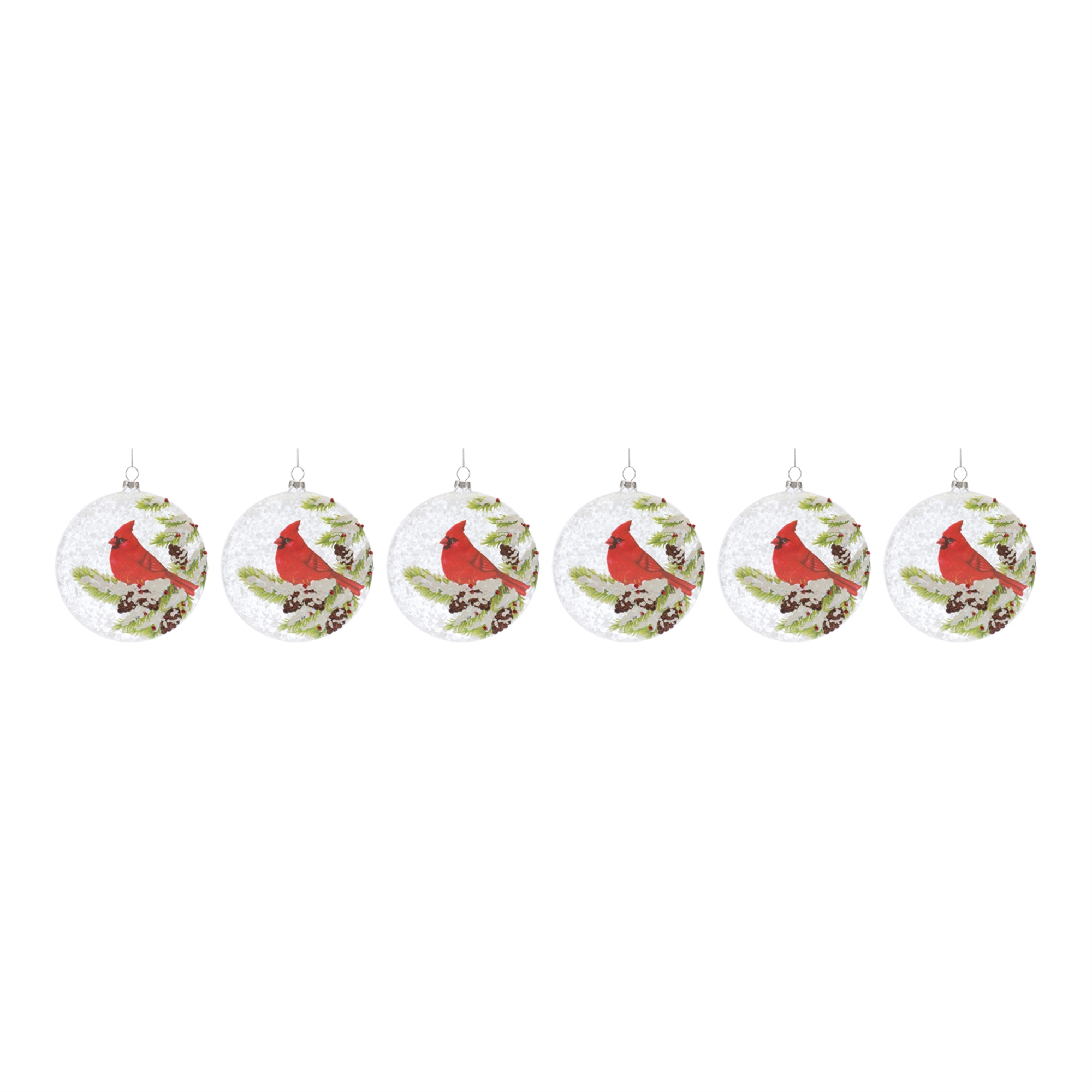 Cardinal Disc Ornament (Set of 6) 5