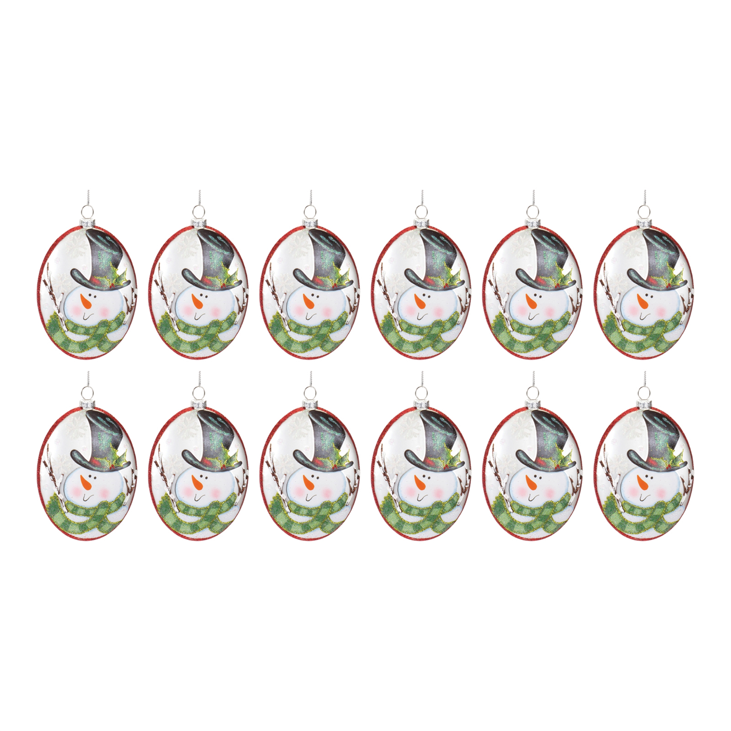 Snowman Disc Ornament (Set of 12) 5