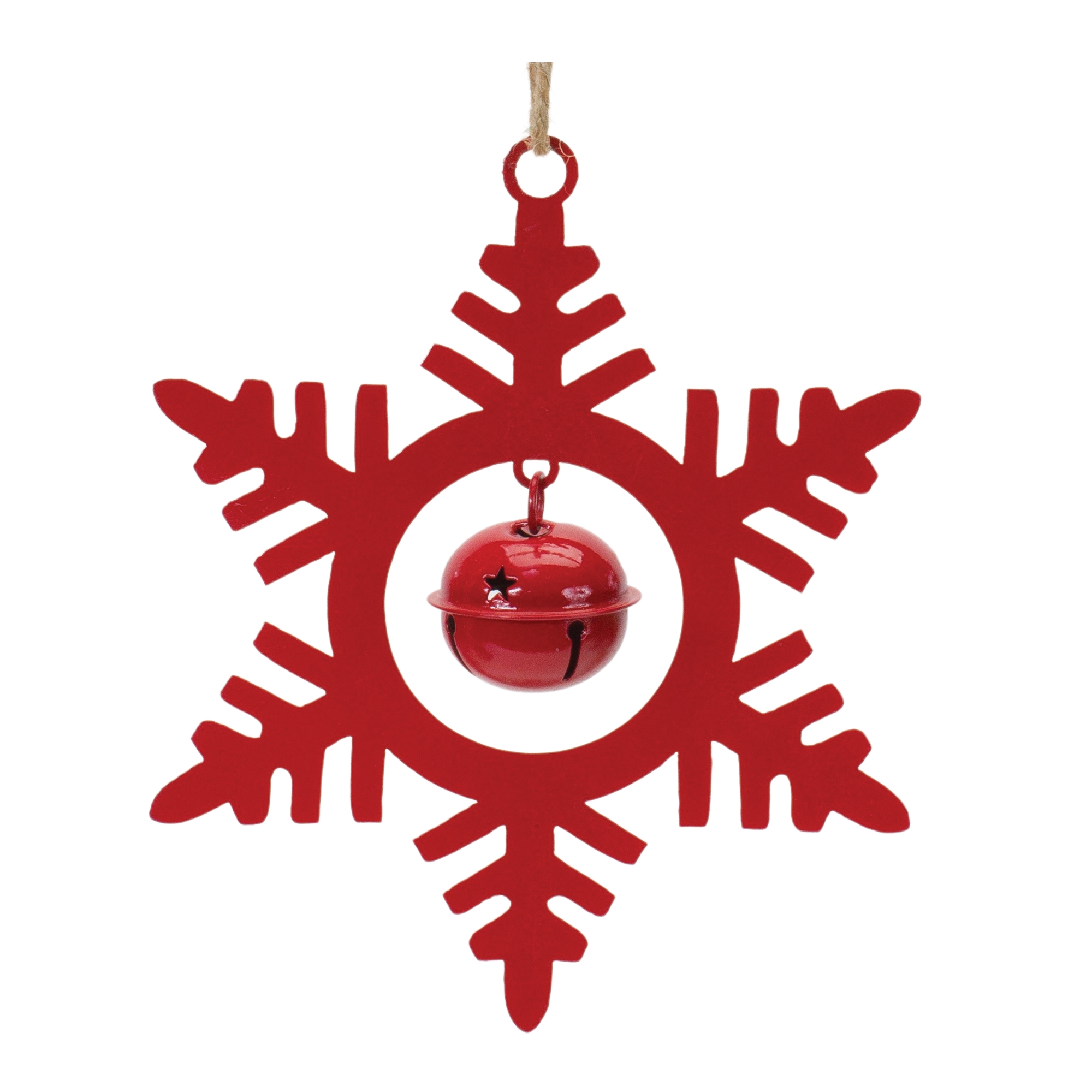 Snowflake Ornament w/Bell (Set of 12) 6.5
