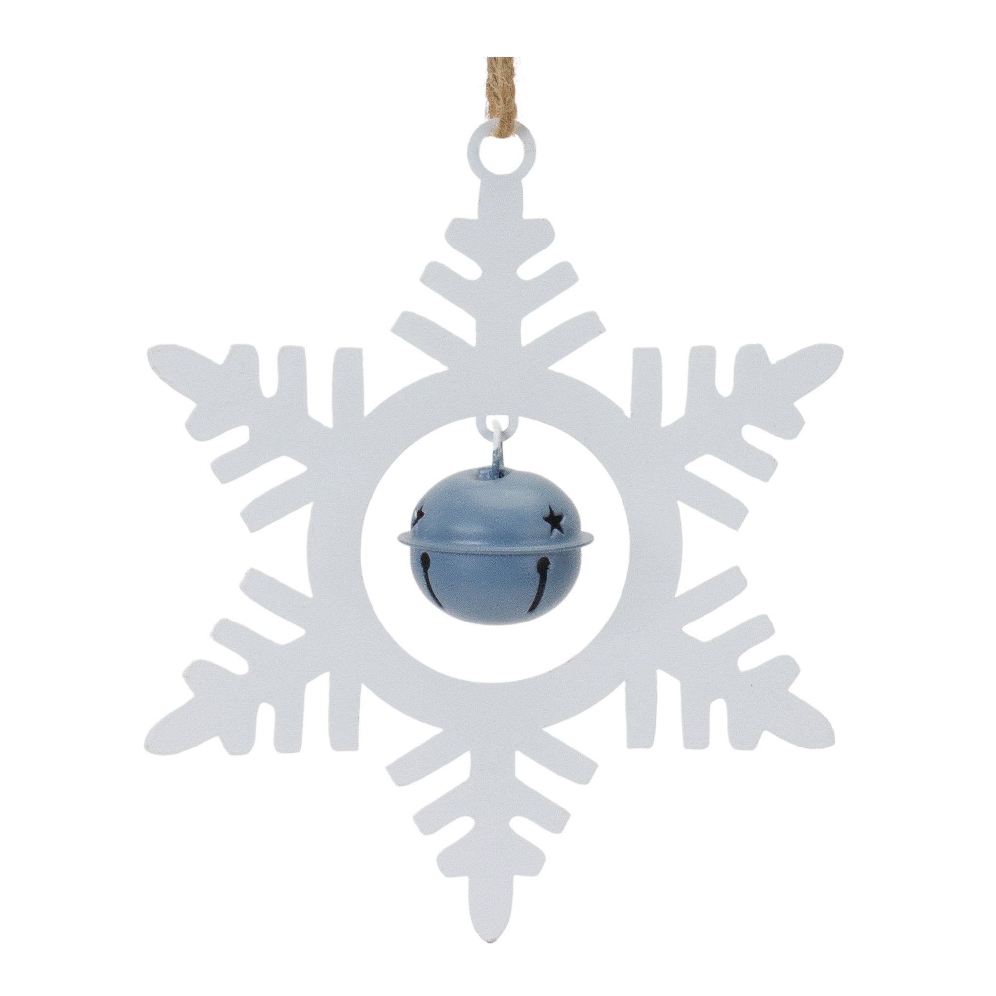 Snowflake Ornament w/Bell (Set of 12) 6.5