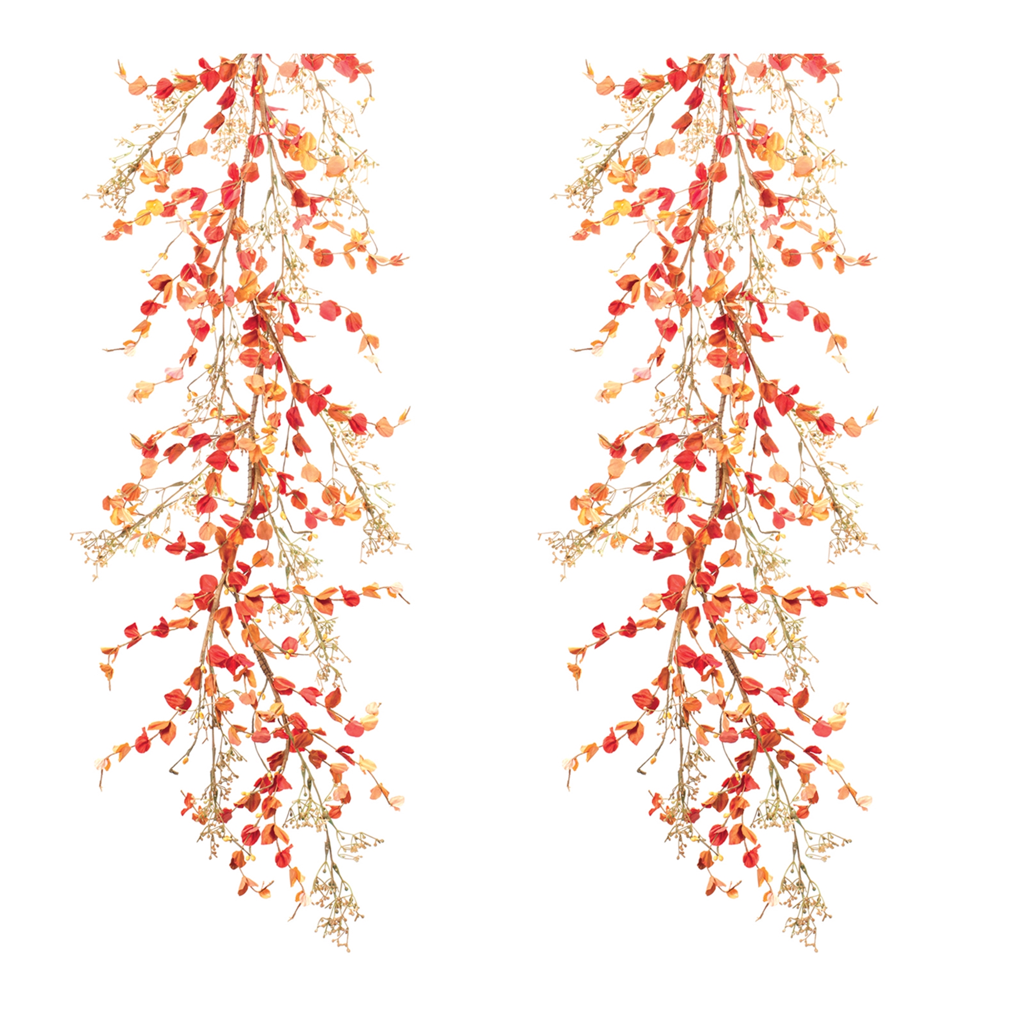 Mini Leaf Garland (Set of 2) 5'L Polyester