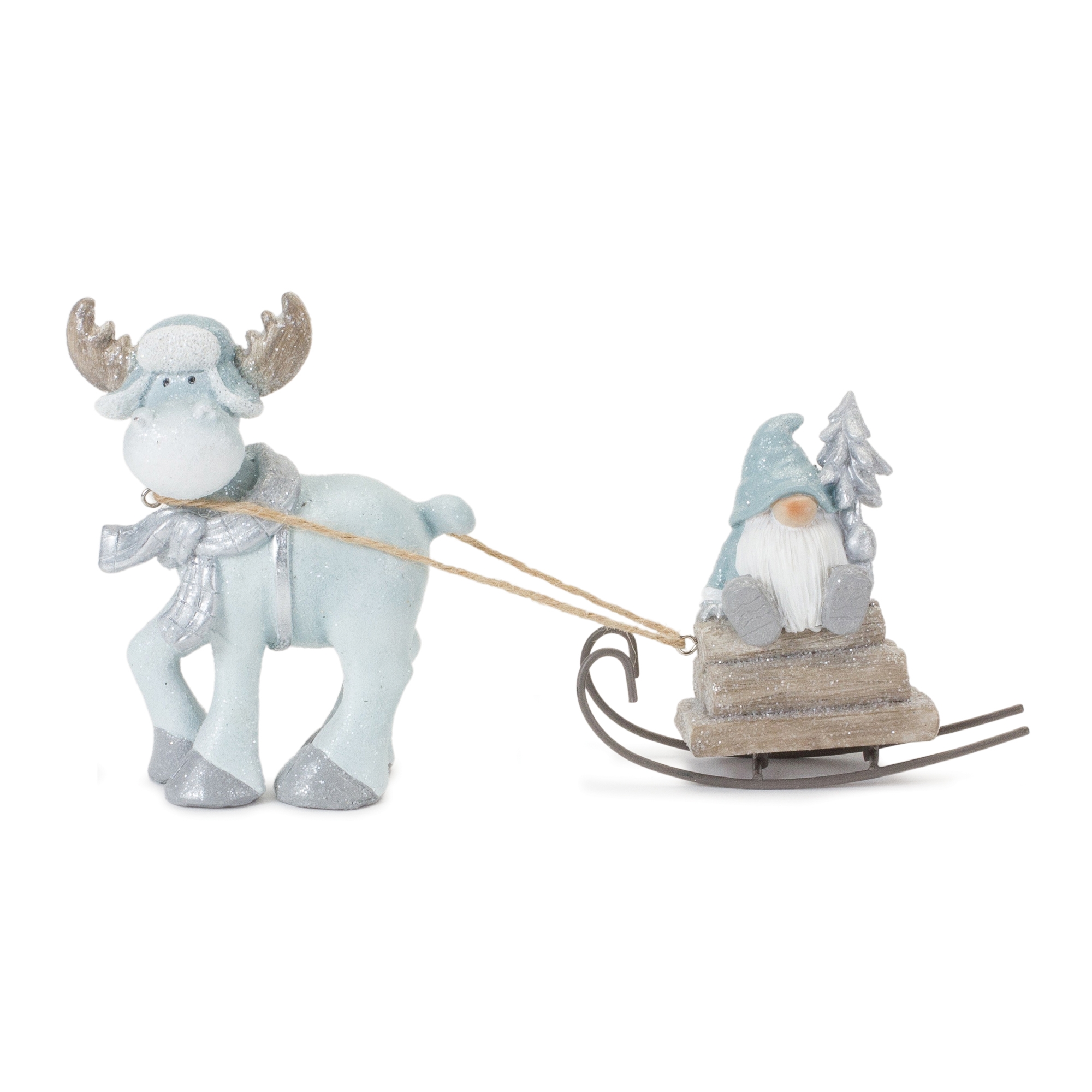 Gnome w/Tree and Reindeer (Set of 2) 4.75