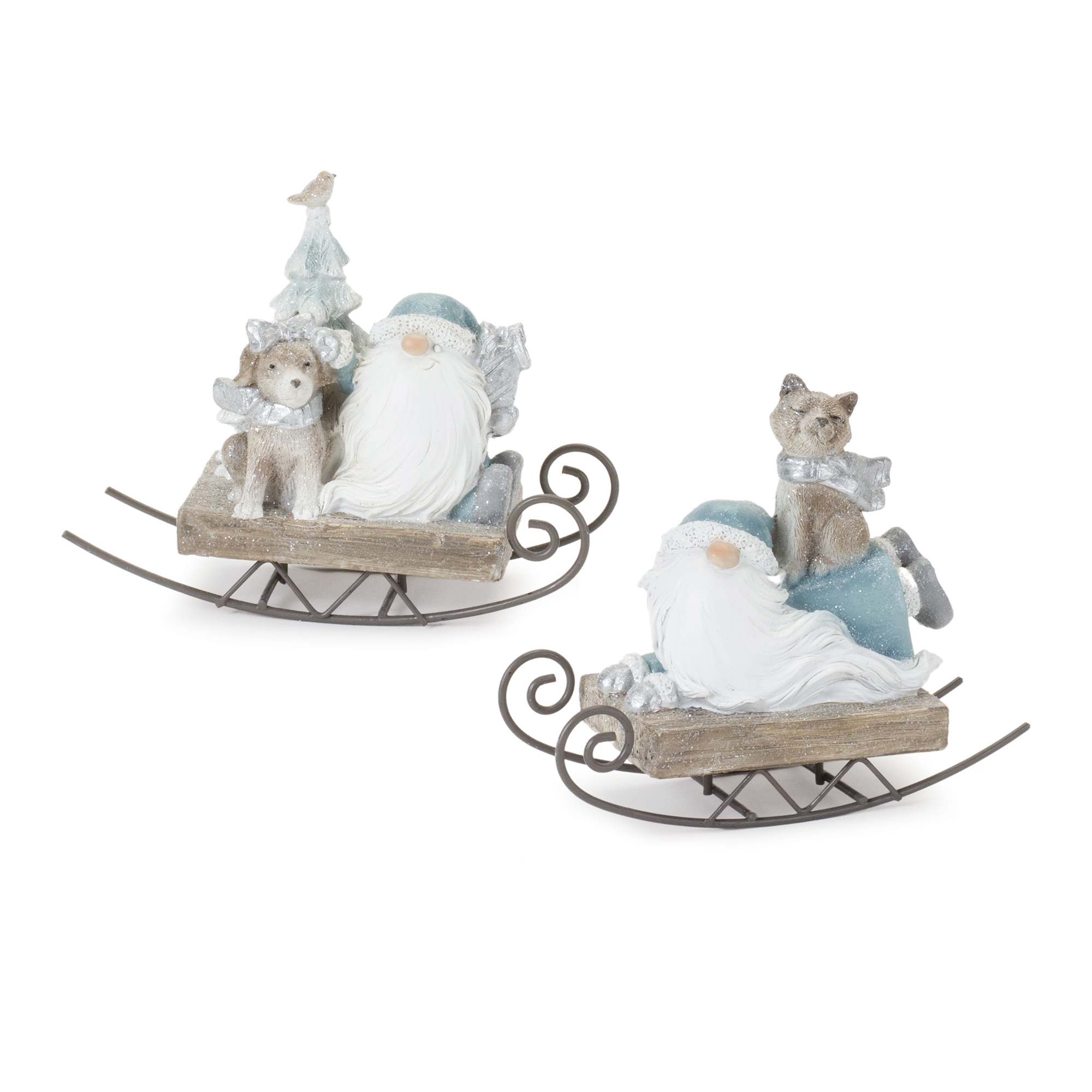 Santa on Sled (Set of 2) 5