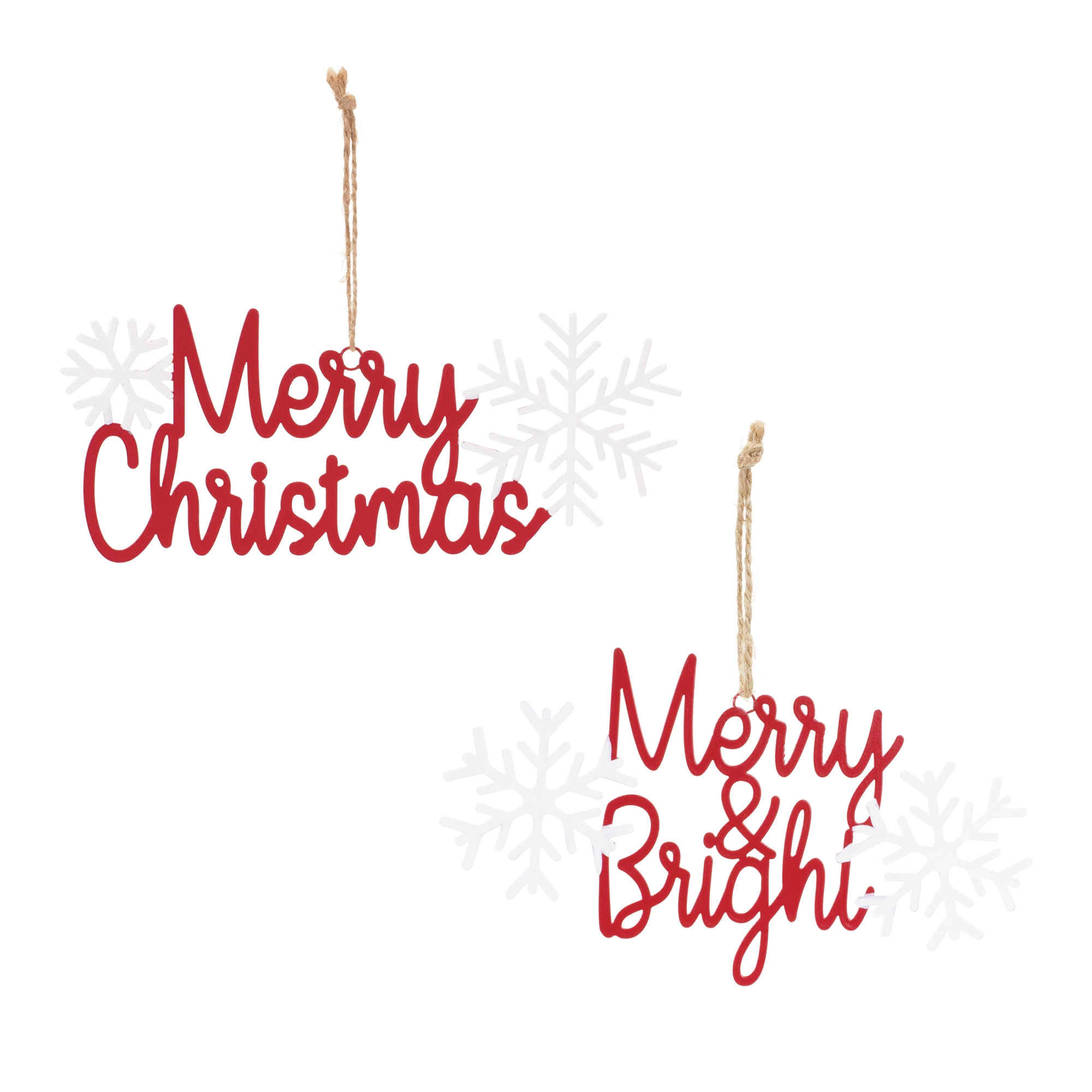 Merry & Bright and Merry Christmas Ornament (Set of 12) 8