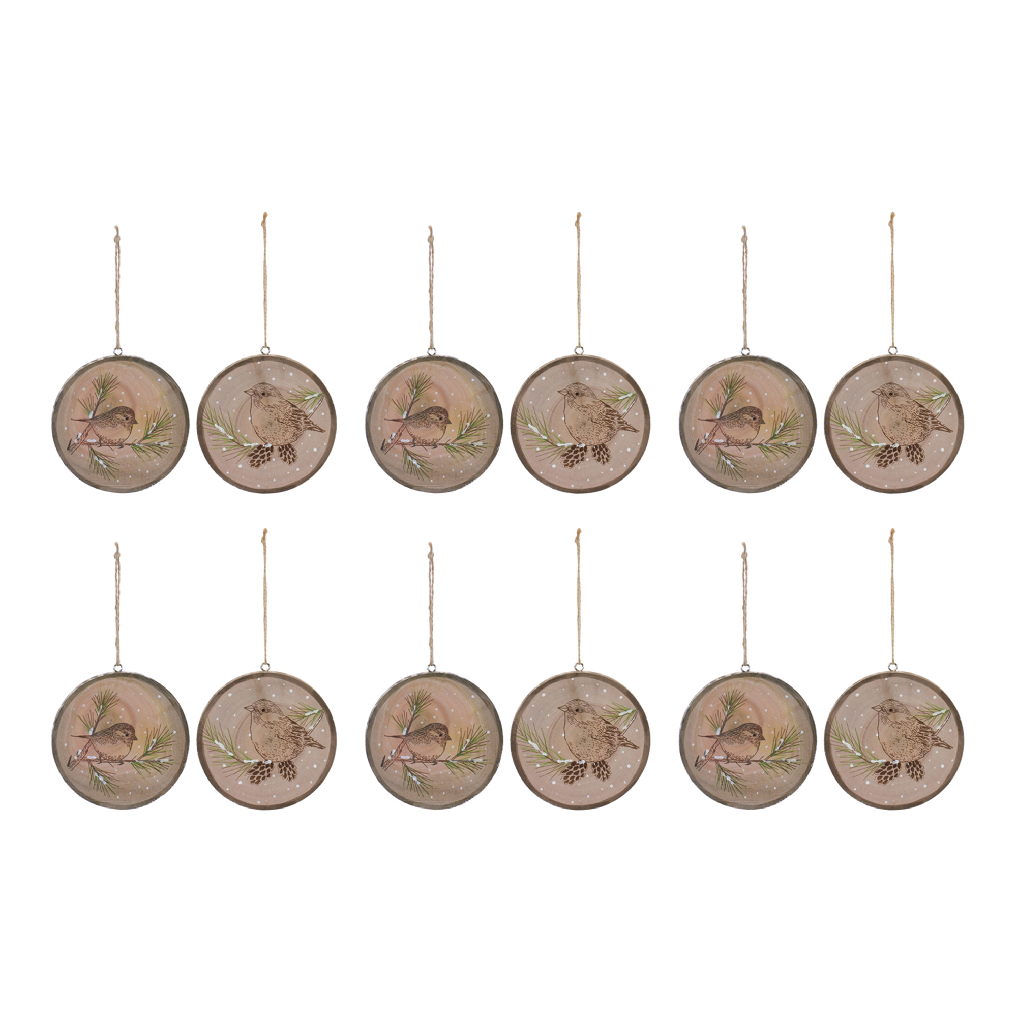 Bird Disc Ornament (Set of 12) 4