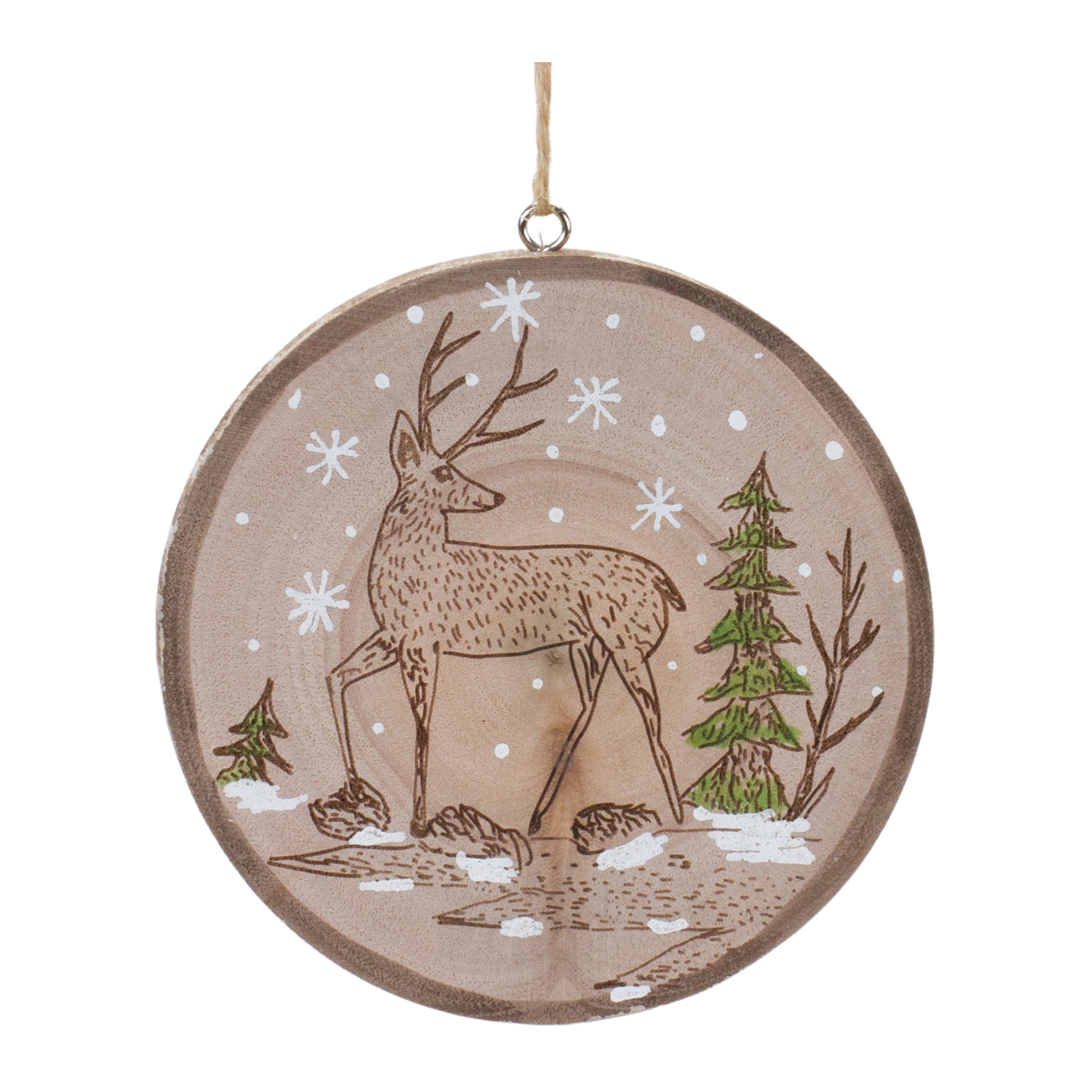 Deer Disc Ornament (Set of 12) 4