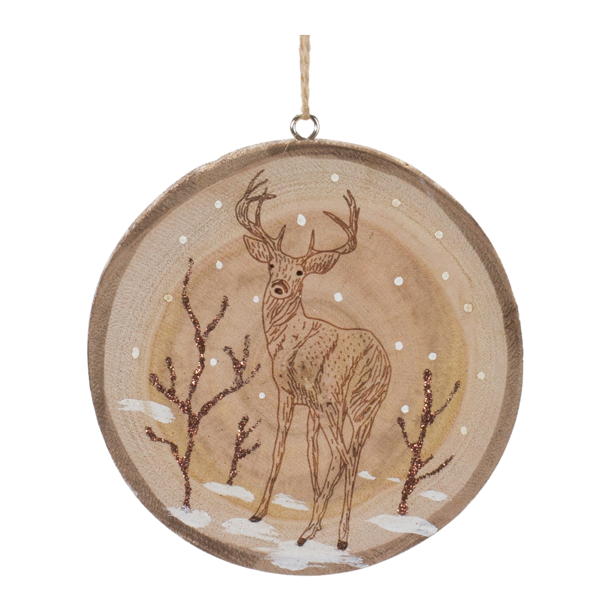 Deer Disc Ornament (Set of 12) 4