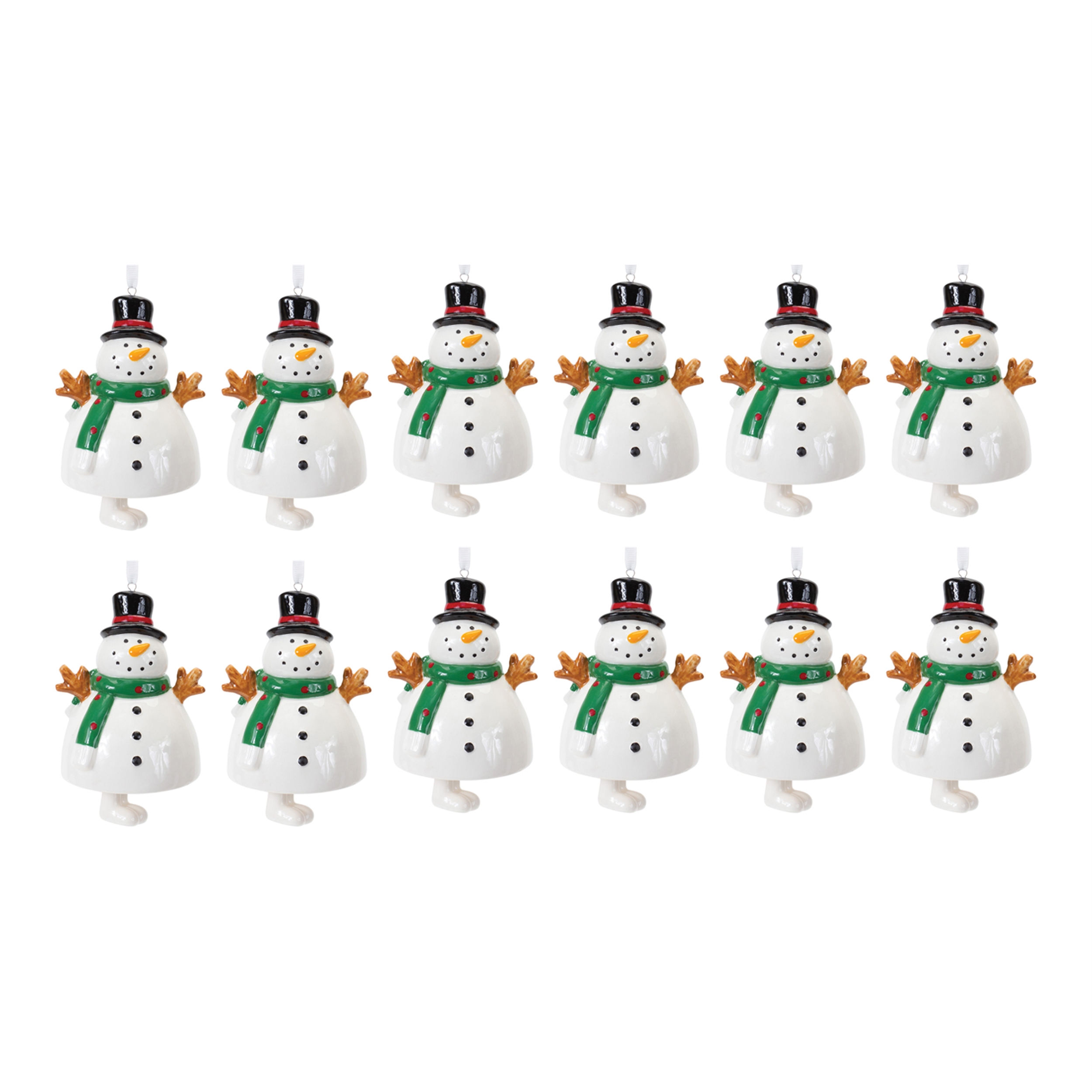 Snowman Ornament (Set of 12) 5.5