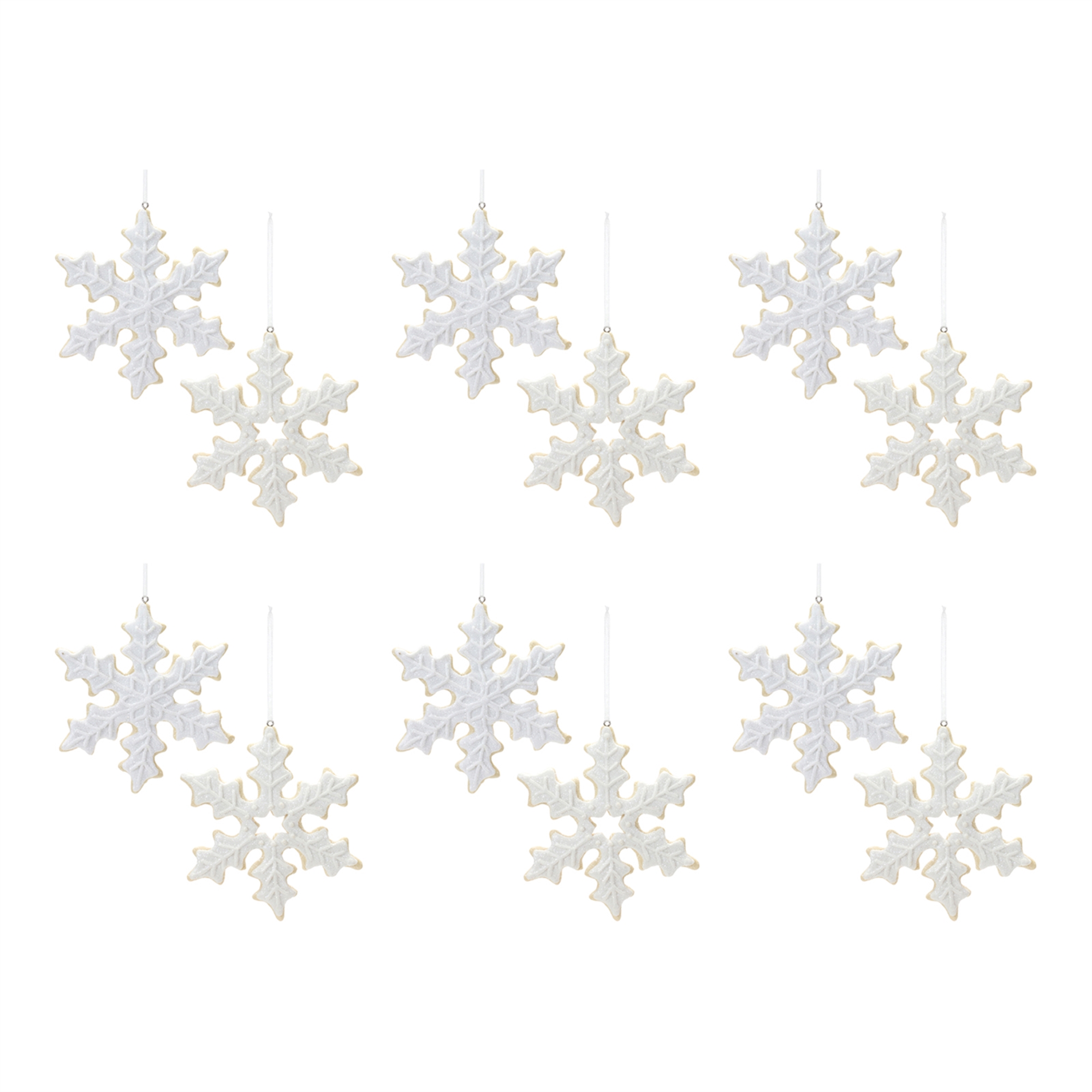 Snowflake Cookie Ornament (Set of 12) 5.5