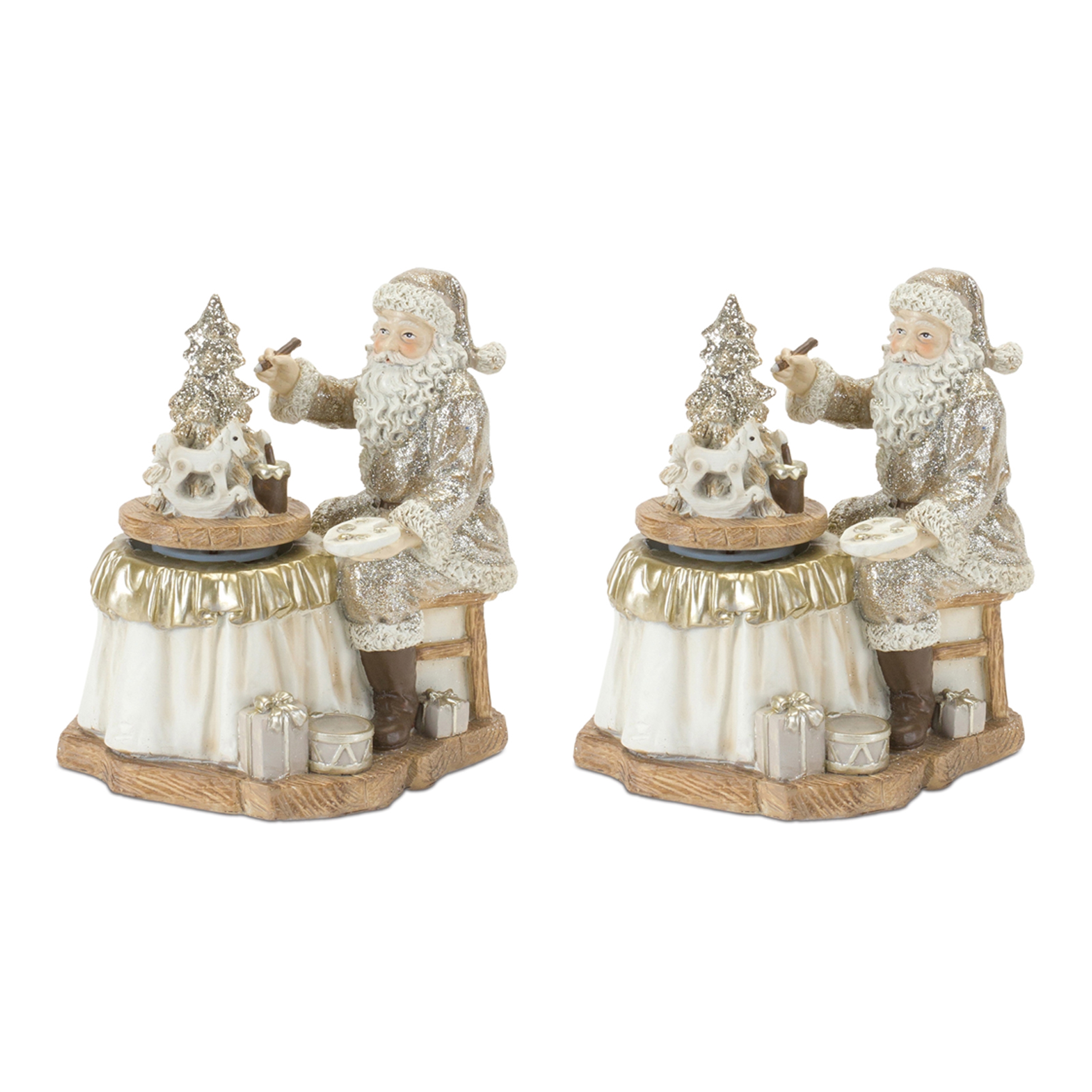 Santa w/Paint Brush (Set of 2) 6.5