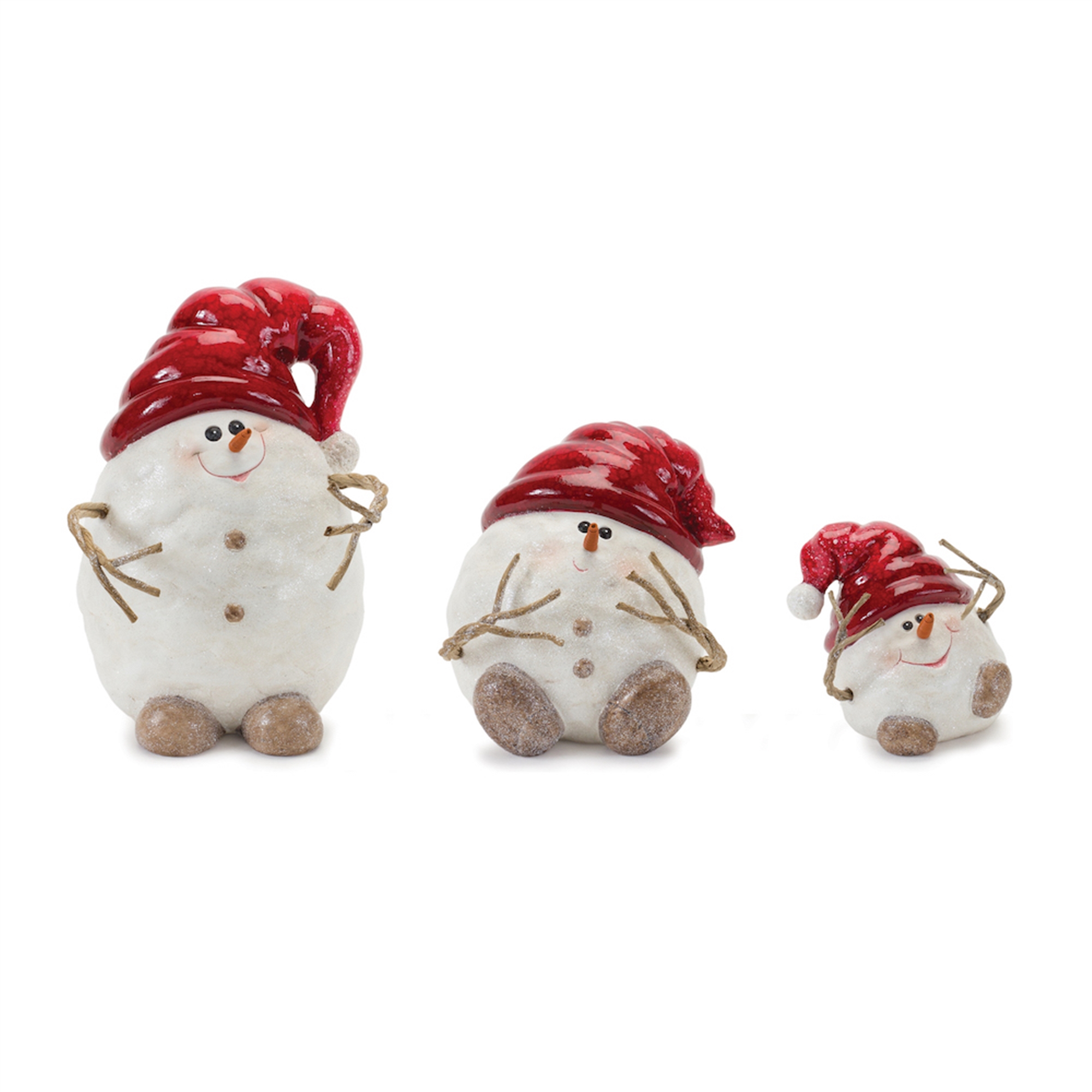 Snowman w/Santa Hat (Set of 3) 4