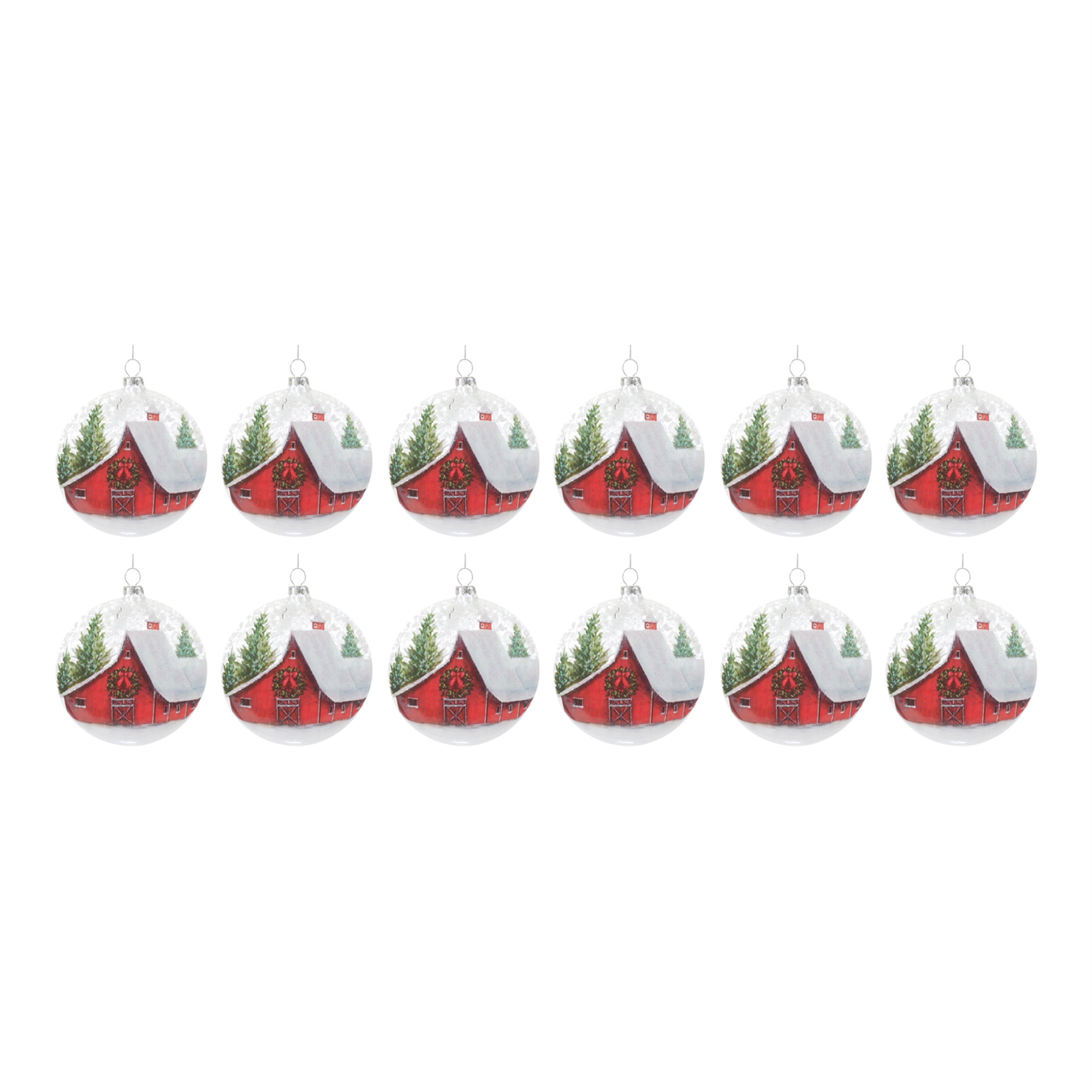 Barn Ball Ornament (Set of 12) 4
