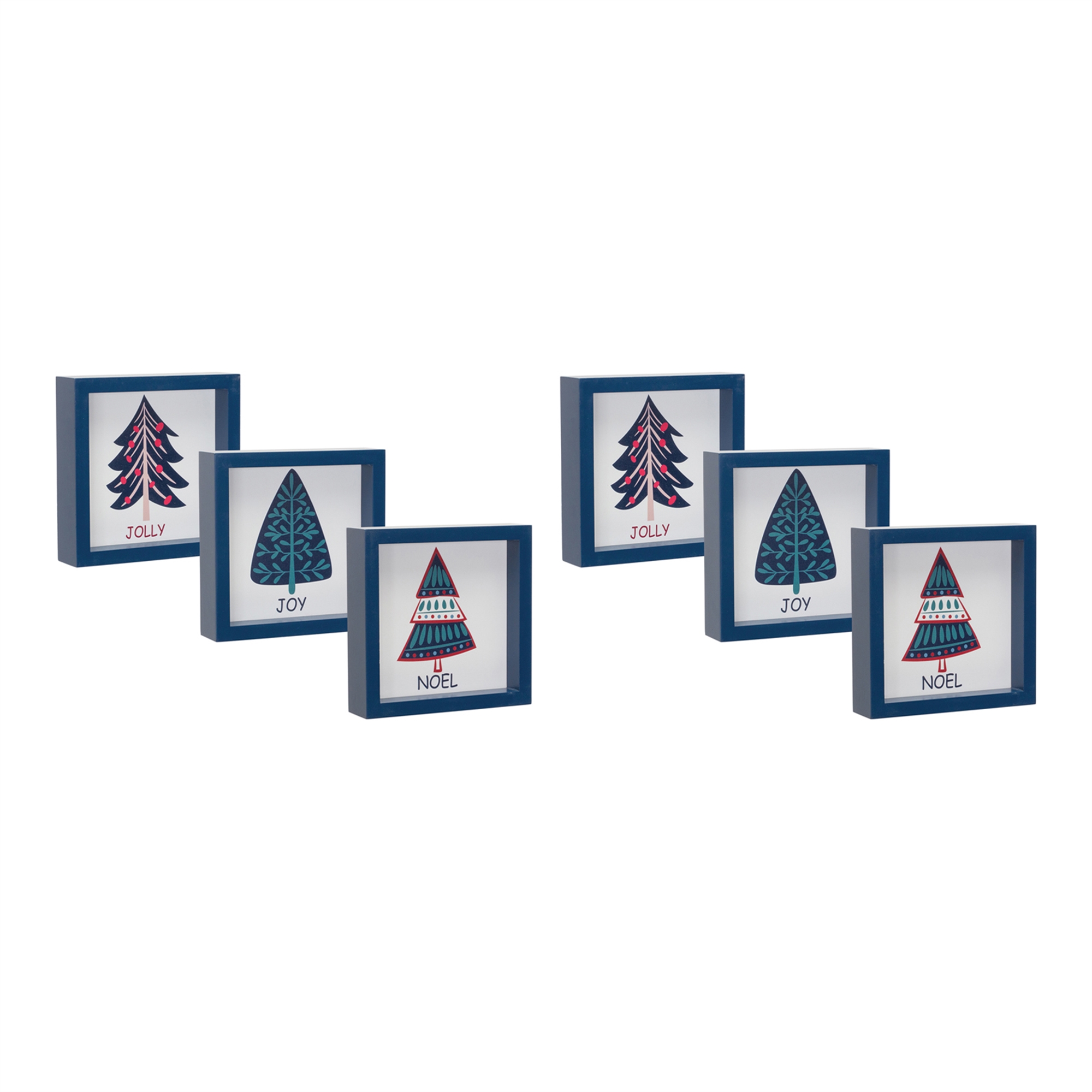 Noel, Jolly and Joy Tree Sign (Set of 6) 6