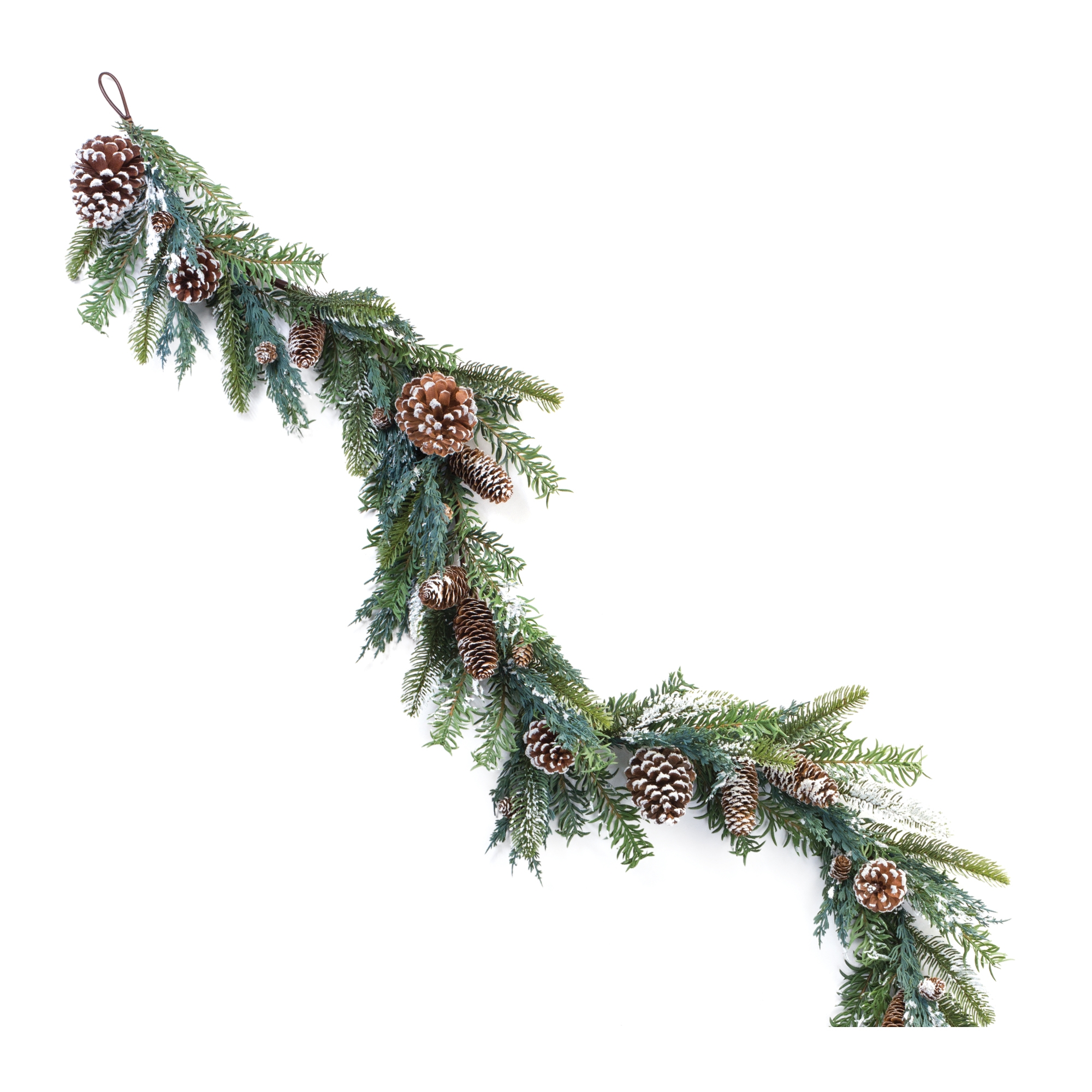Pine and Cone Garland (Set of 2) 5.5'L Plastic