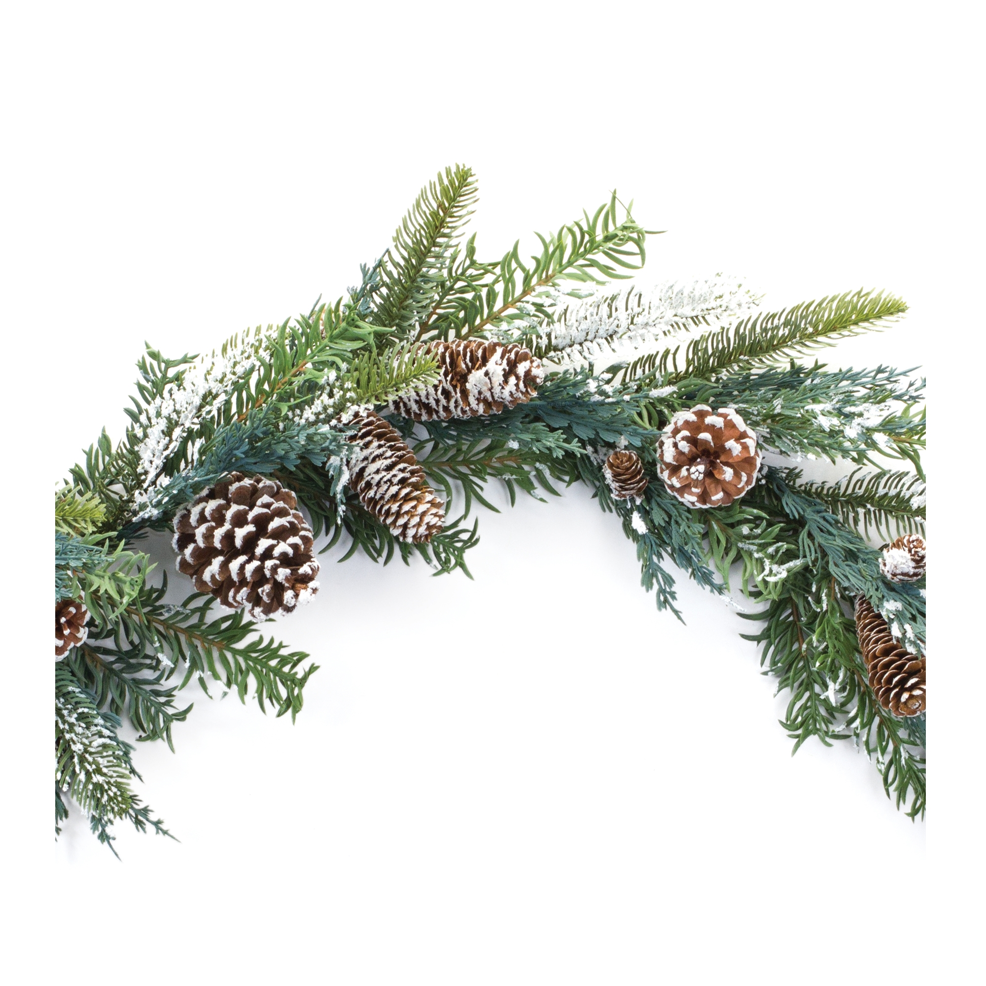 Pine and Cone Garland (Set of 2) 5.5'L Plastic
