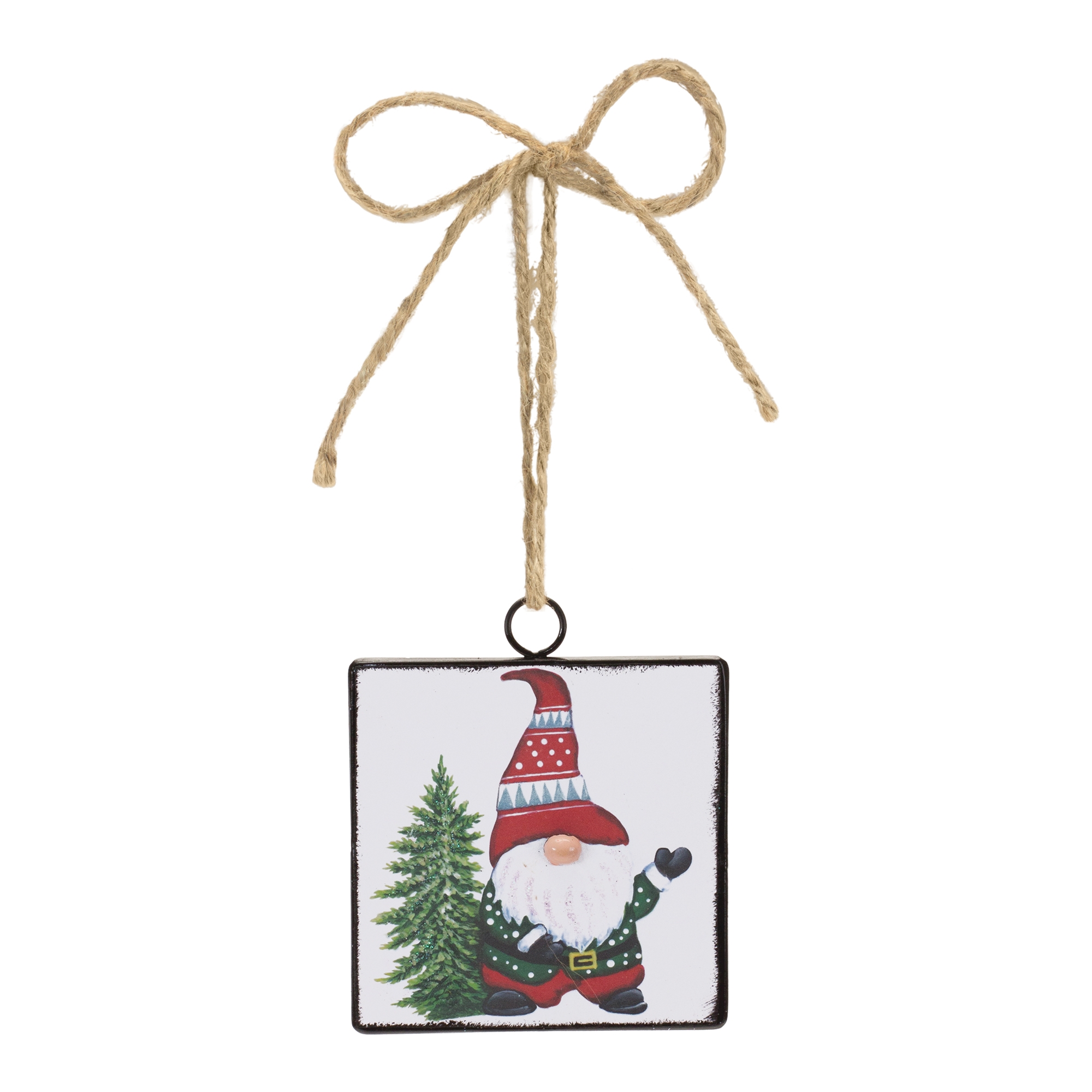 Gnome w/Tree Ornament (Set of 12) 4.75