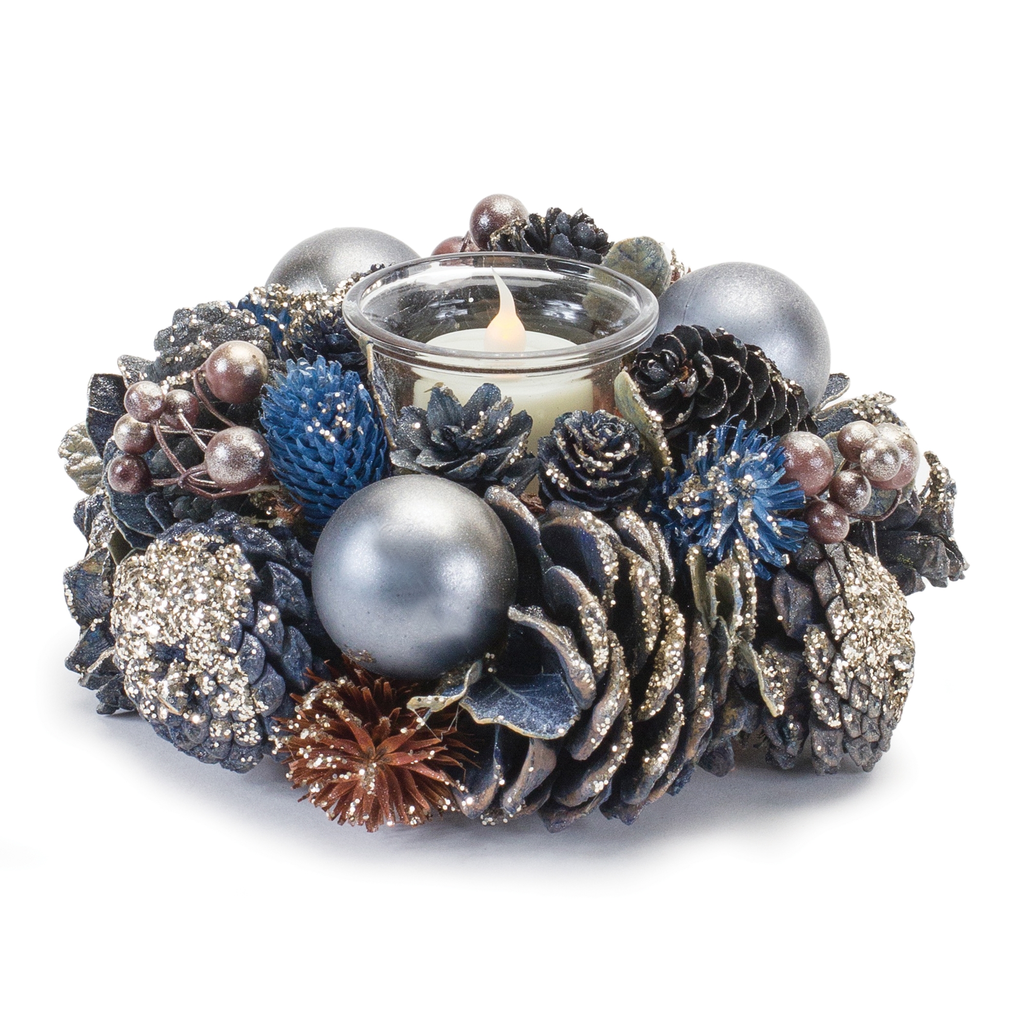 Mixed Cone and Berry Votive Holder (Set of 3) 3.75