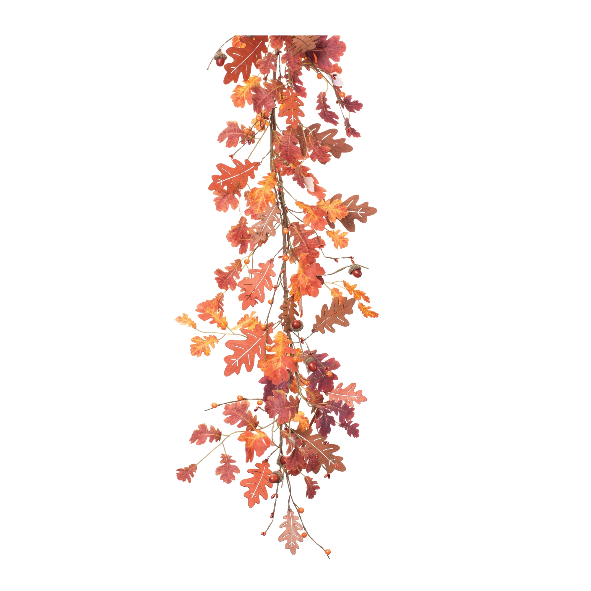 Oak Leaf Garland (Set of 2) 5'L Polyester
