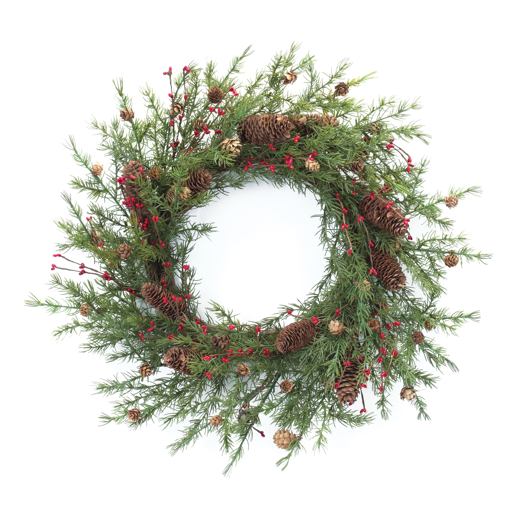 Pine w/Berry & Cone Wreath 26