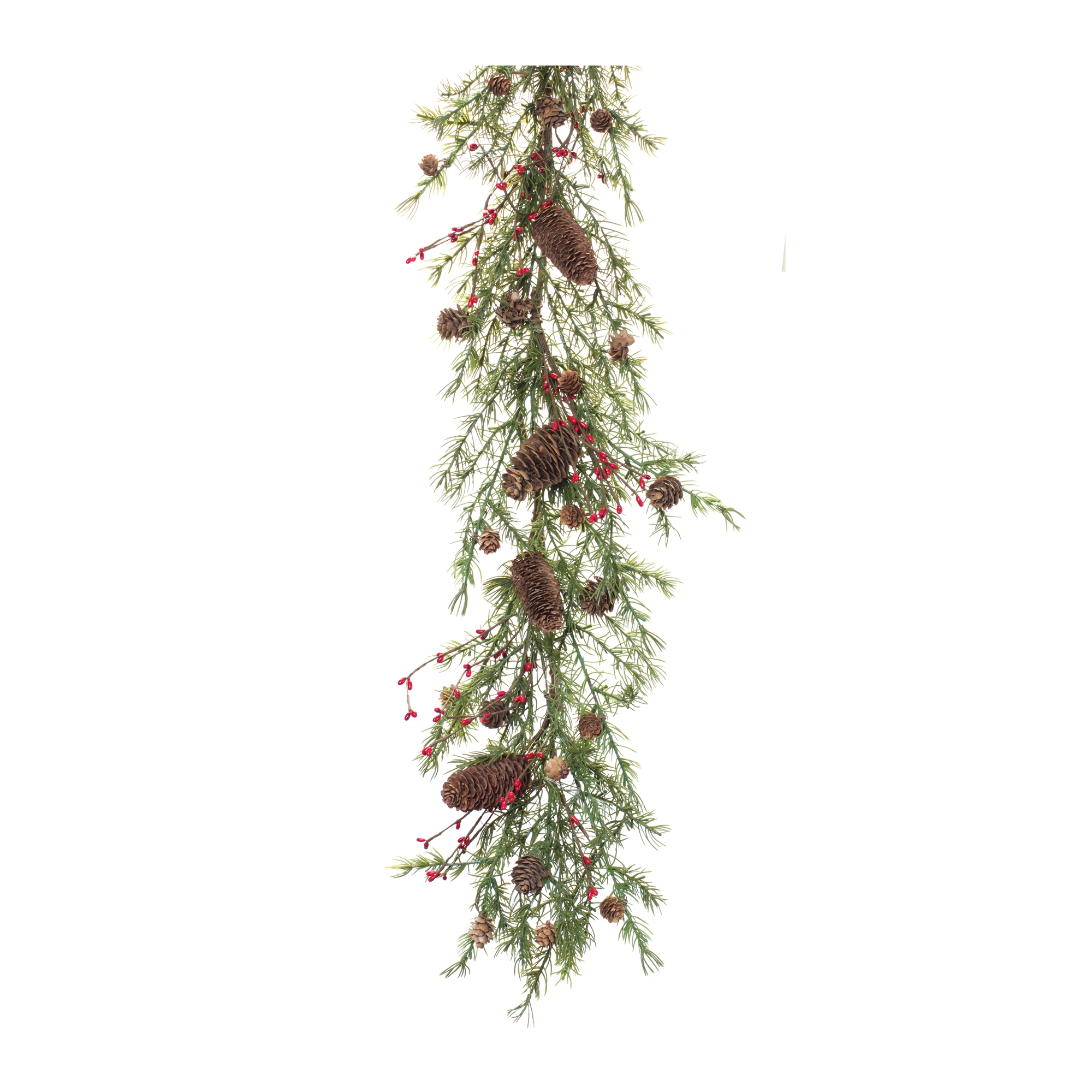 Pine w/Berry & Cone Garland (Set of 2) 5'L Plastic