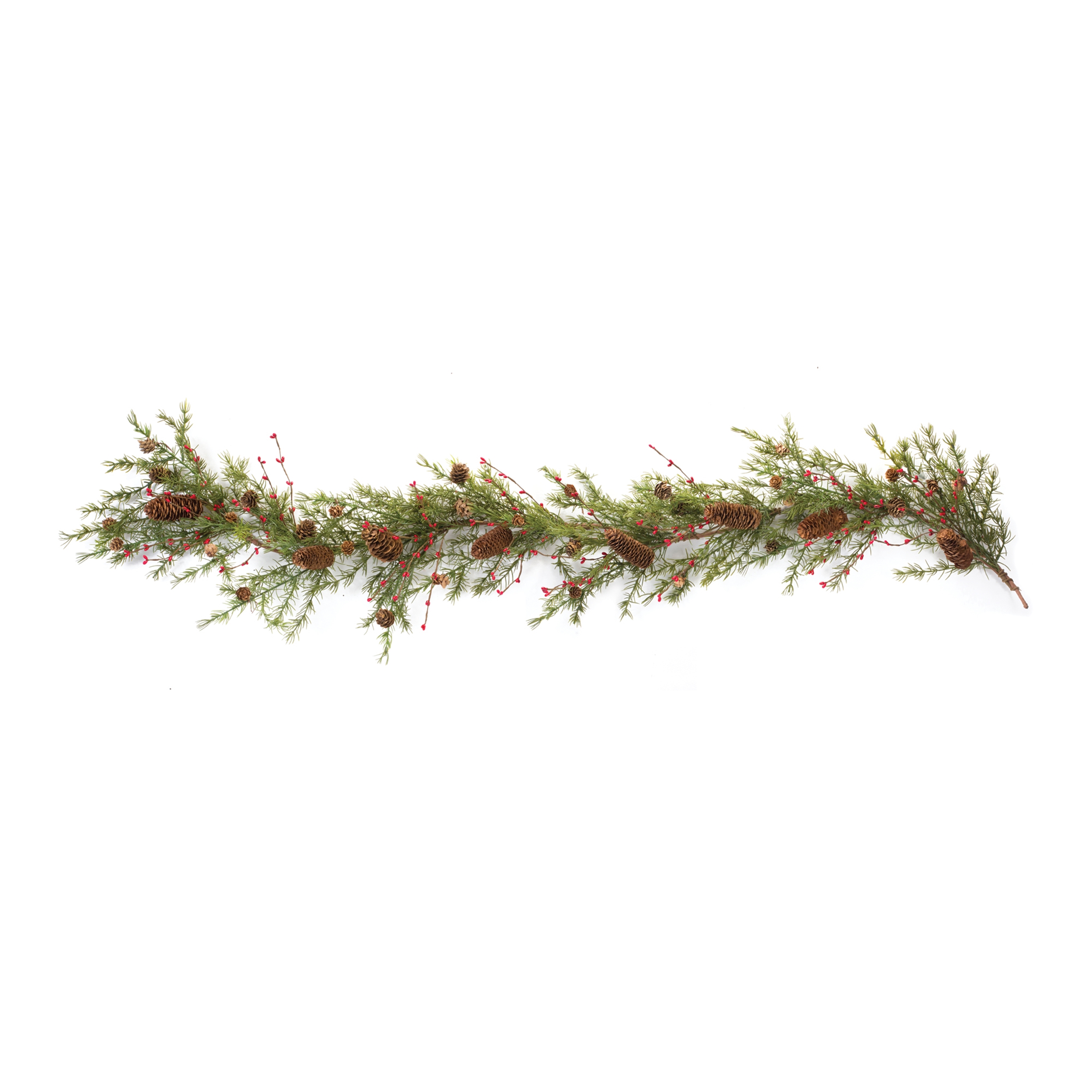 Pine w/Berry & Cone Garland (Set of 2) 5'L Plastic