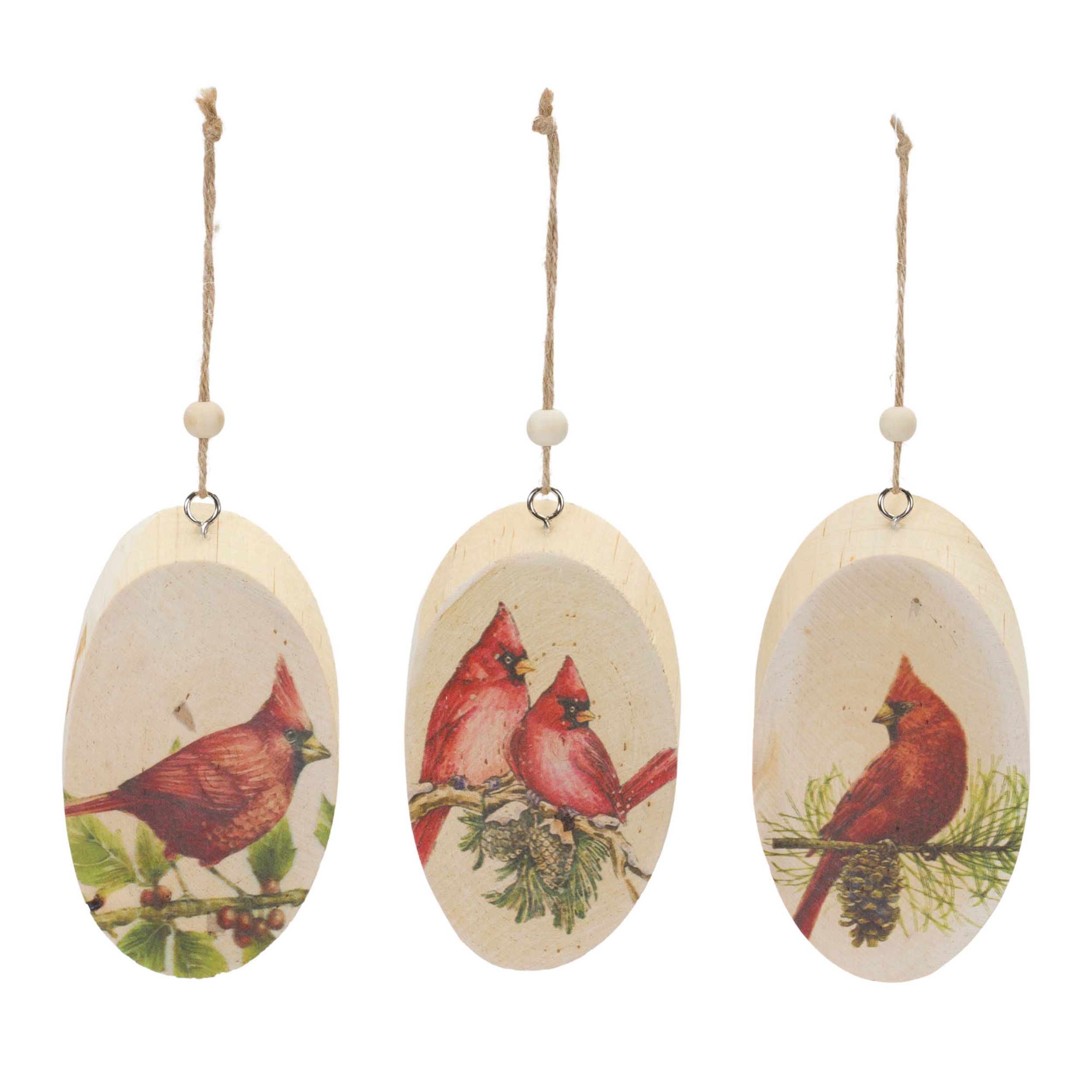 Cardinal Disc Ornament (Set of 24) 5.75