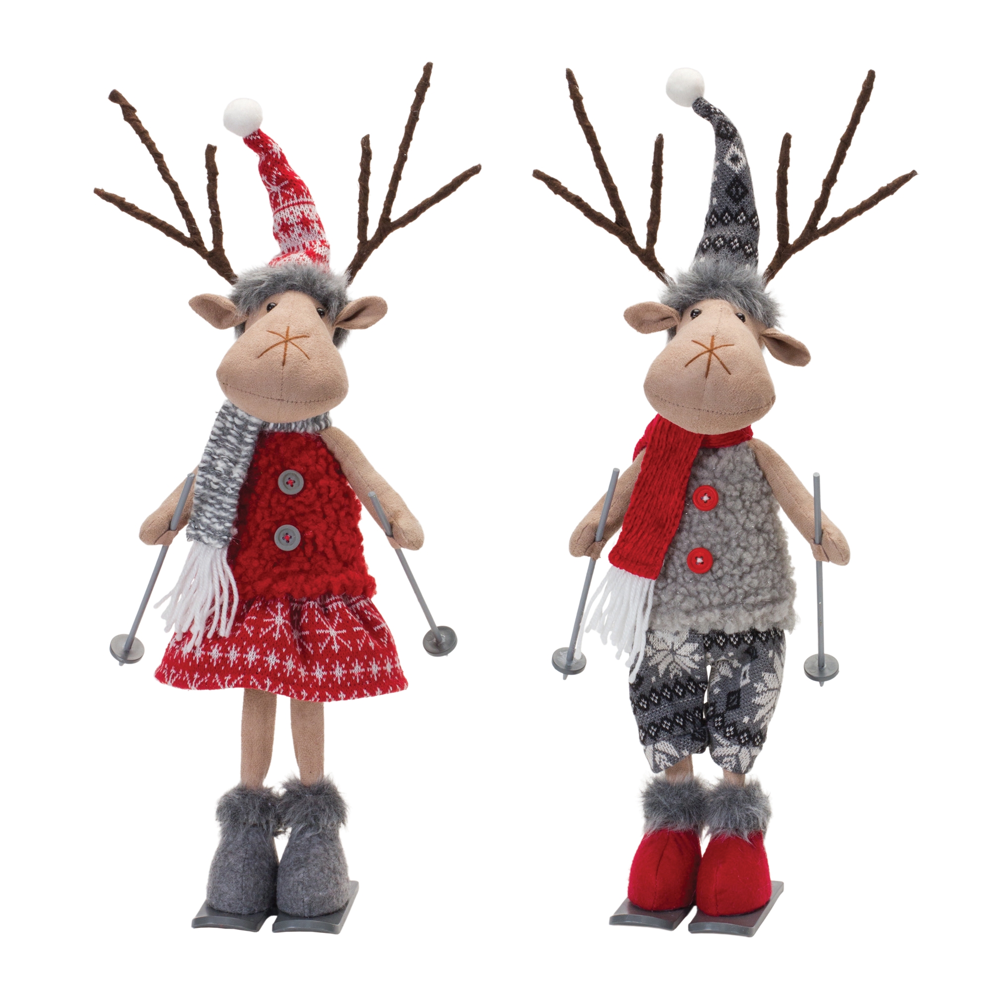 Deer on Skis (Set of 2) 19.5