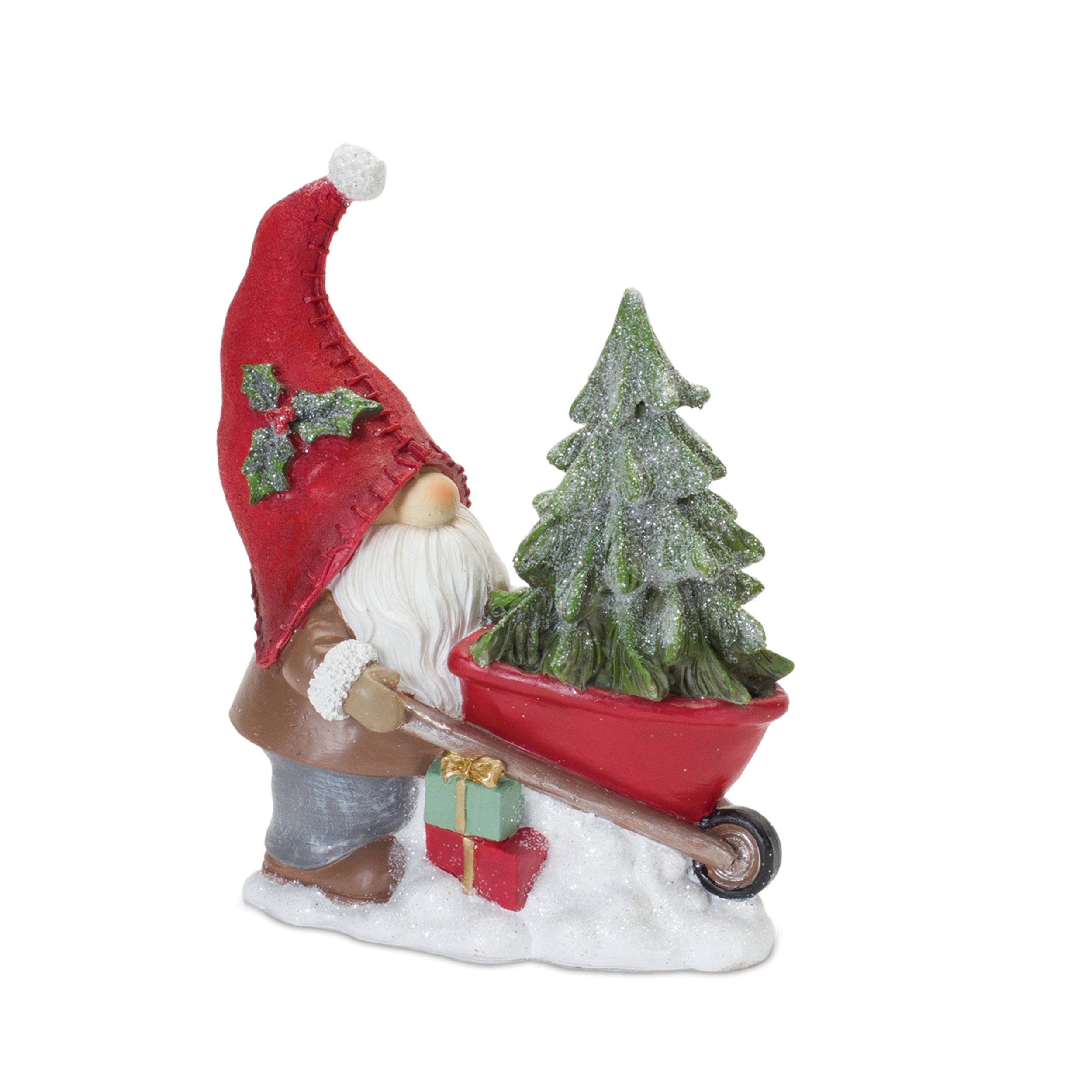 Gnome w/Wheelbarrow and Gnome w/Snowman (Set of 2) 7