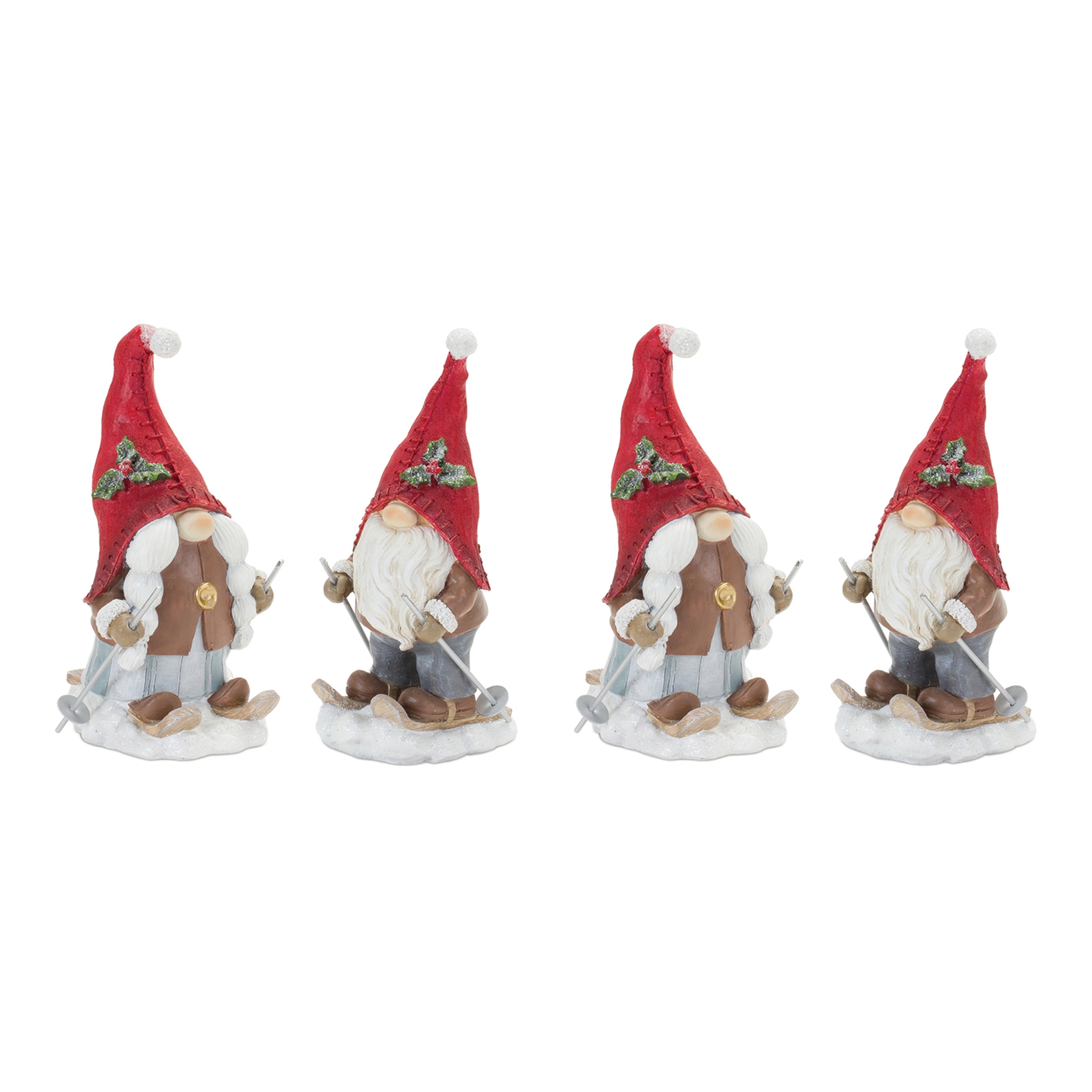 Gnome on Skis (Set of 4) 6.75