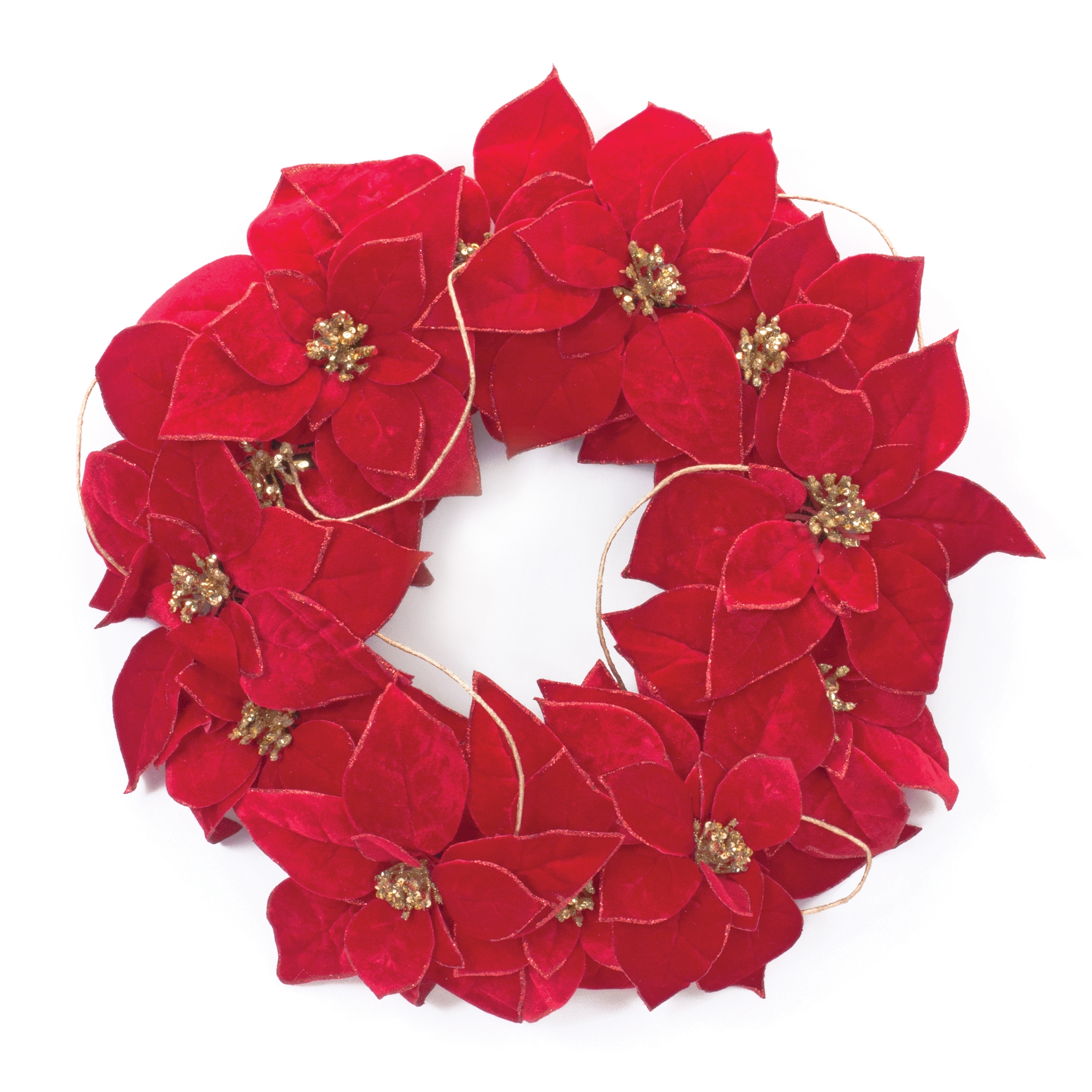Poinsettia Wreath 20.5