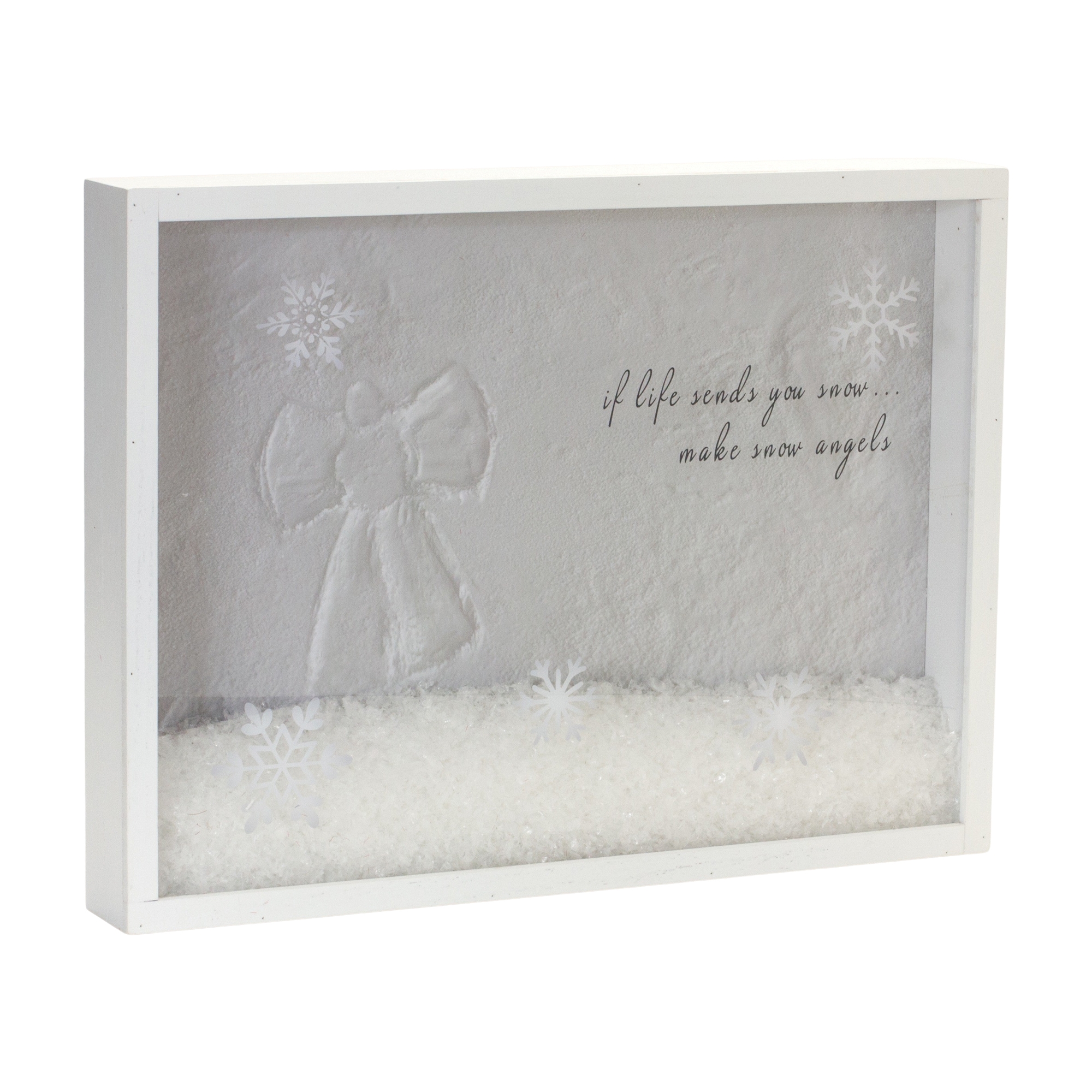 Christmas Frame w/Snow 15.75