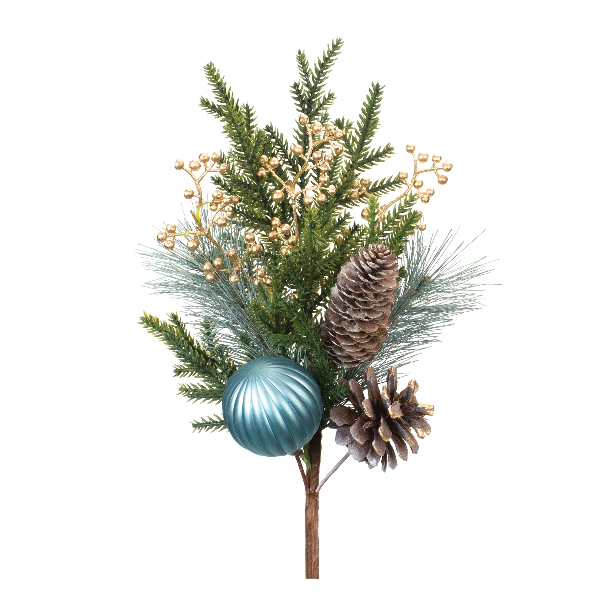 Pine Spray w/Ornament (Set of 2) 18.5