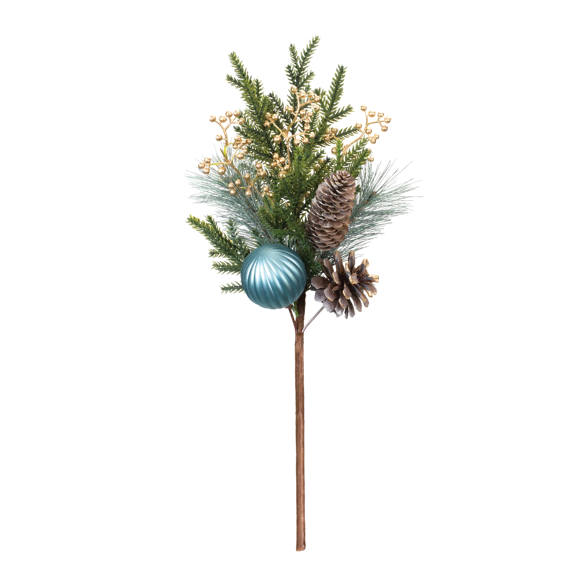 Pine Spray w/Ornament (Set of 2) 18.5