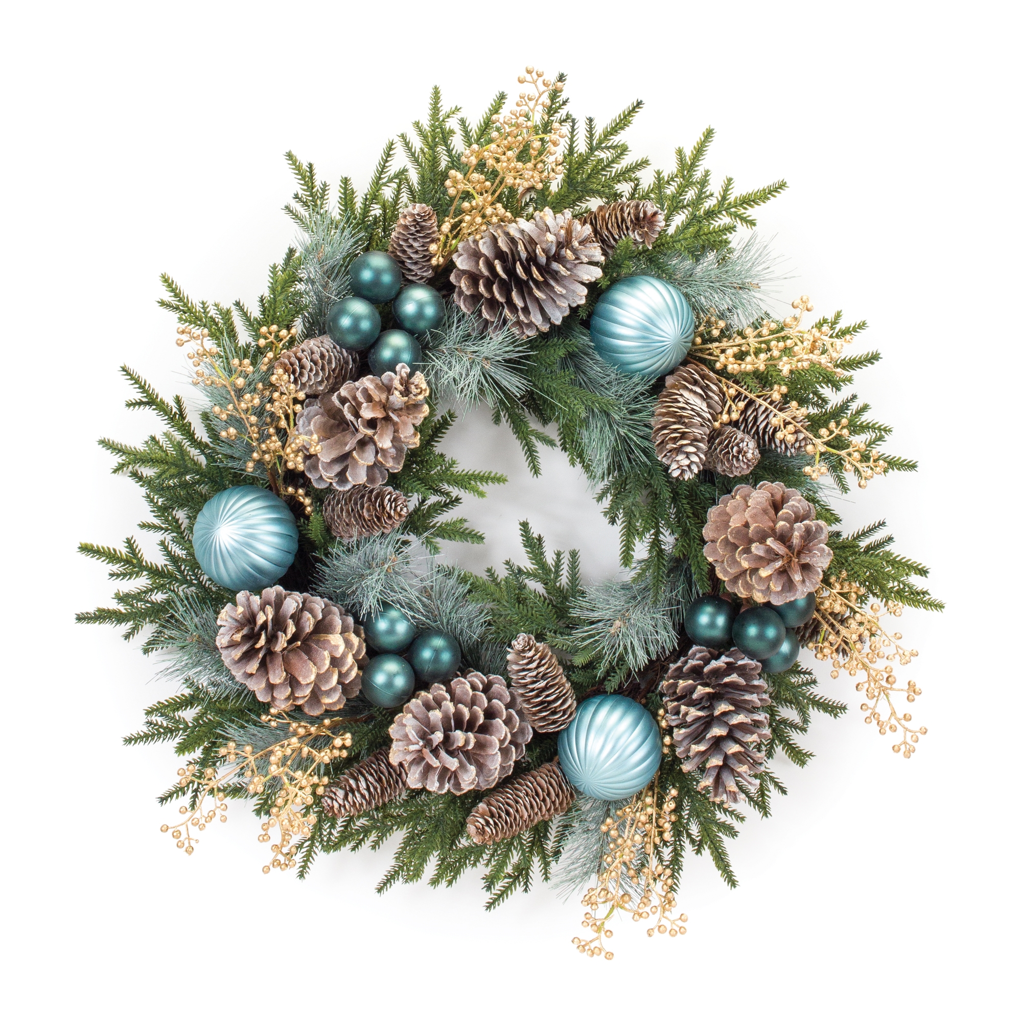 Pine Wreath w/Ornament 27