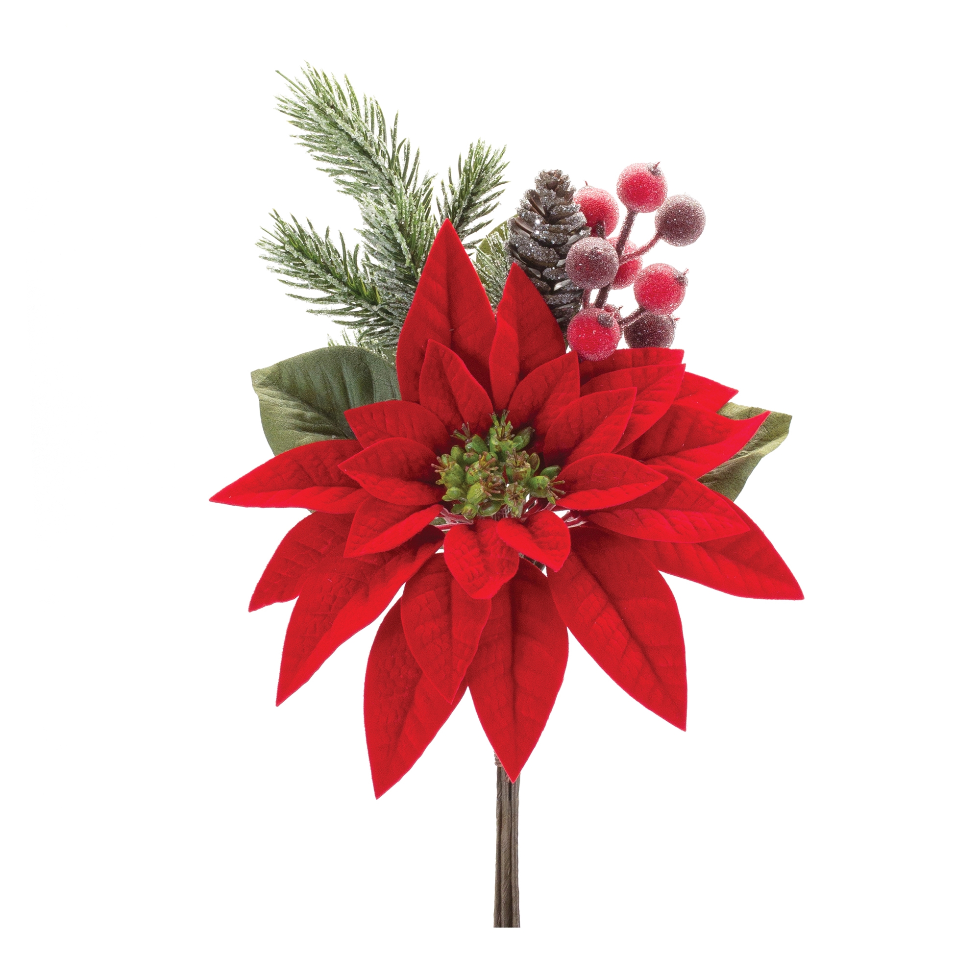 Poinsettia Pick (Set of 2) 18