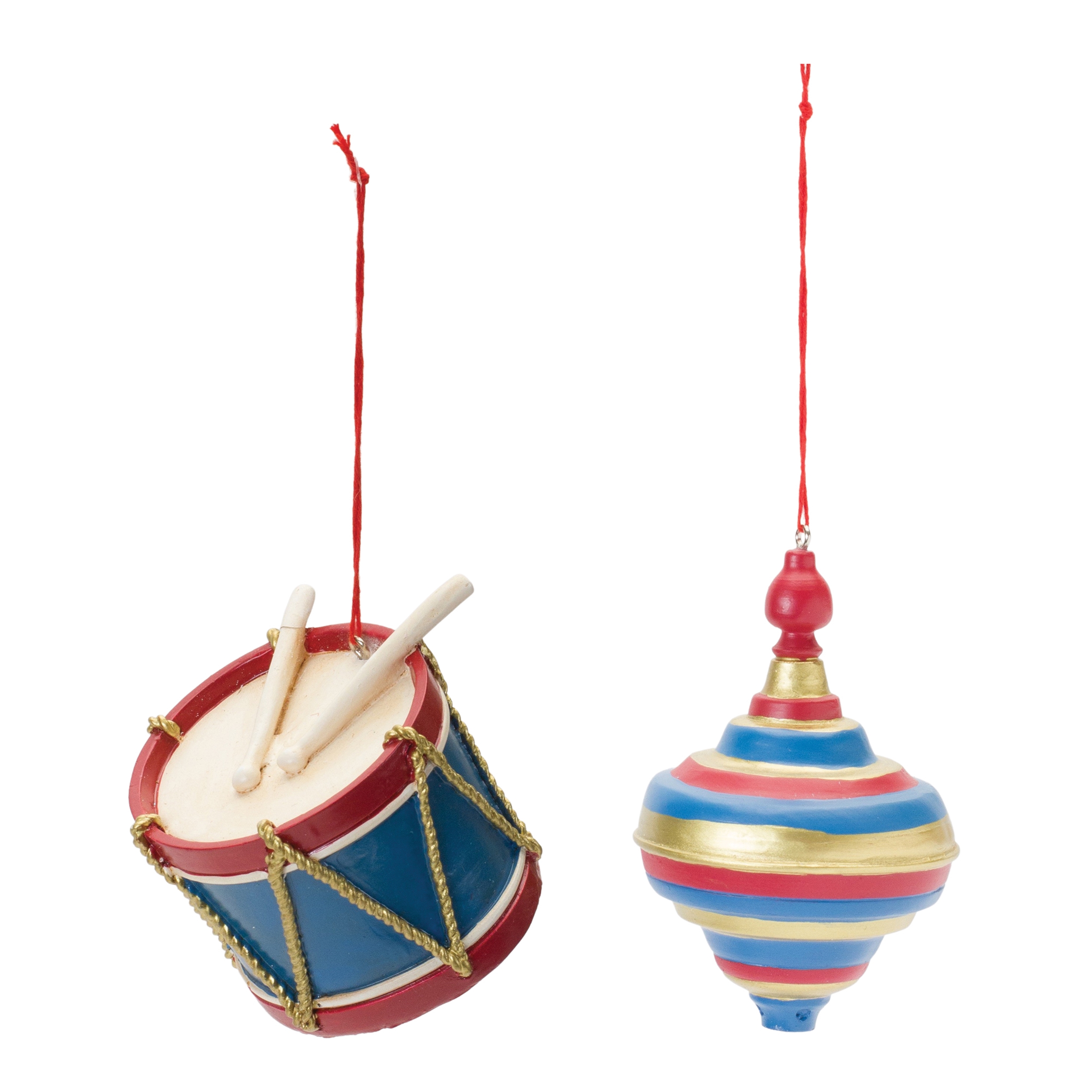 Drum and Top Ornament (Set of 12) 2.25