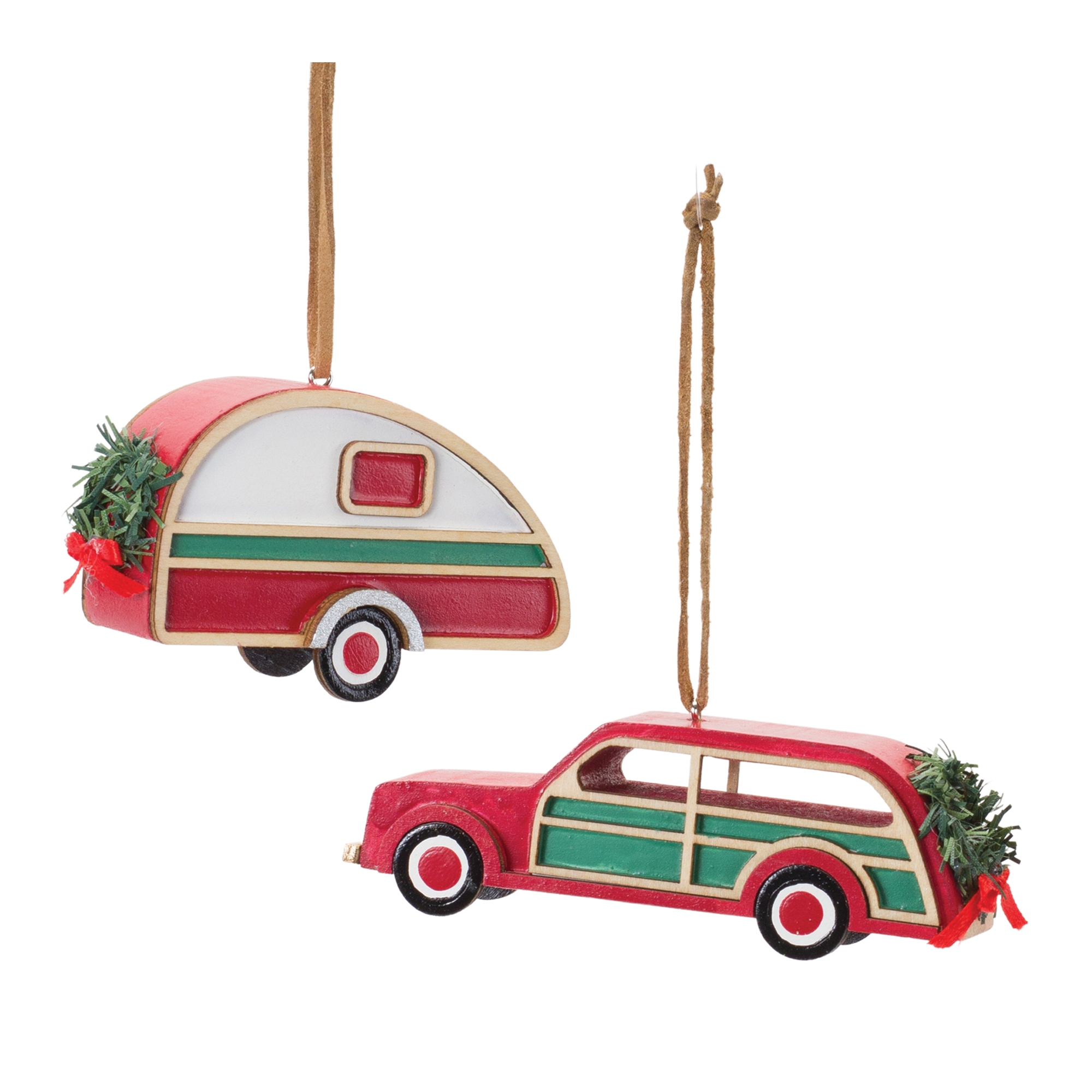 Car and Camper Ornament (Set of 12) 3.5