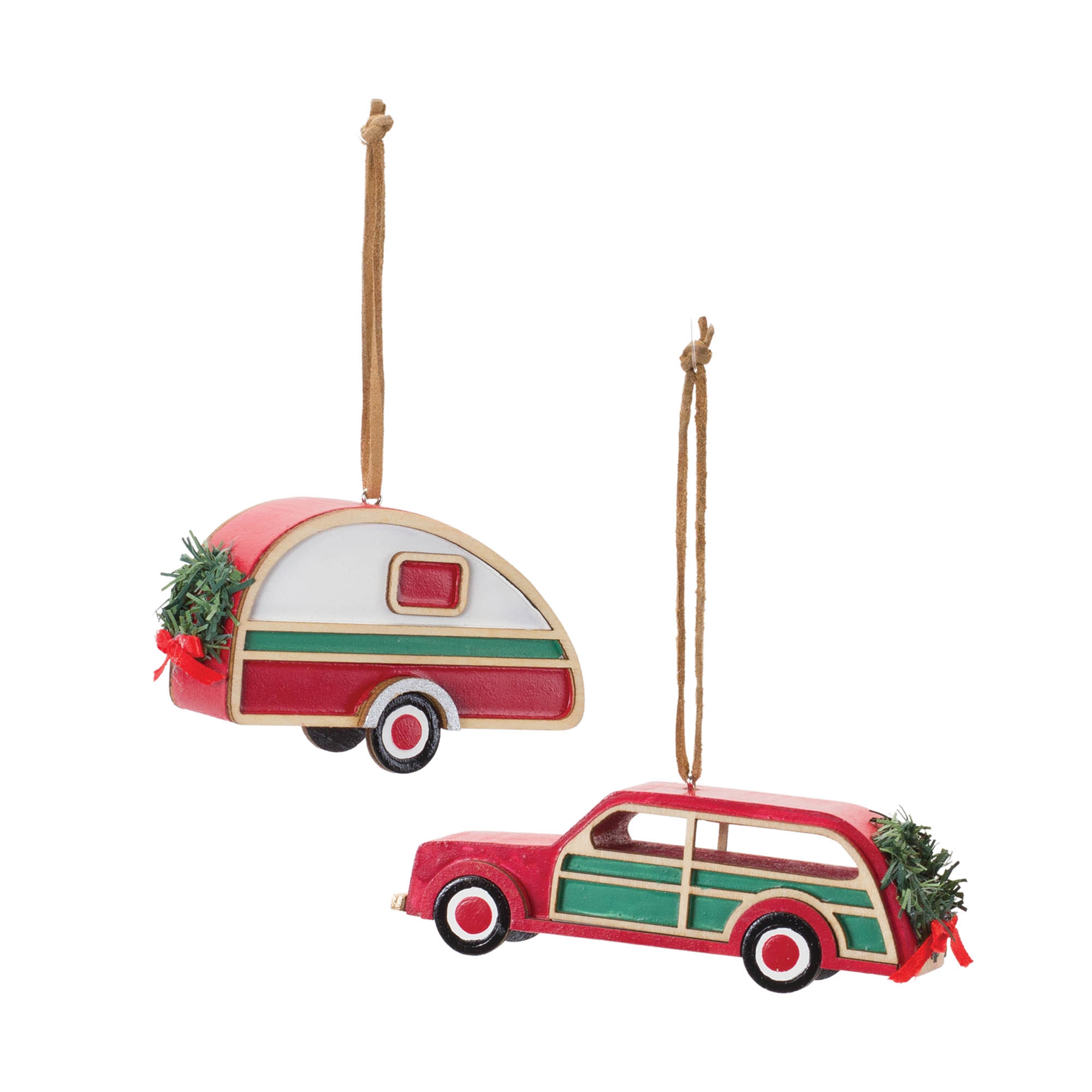 Car and Camper Ornament (Set of 12) 3.5