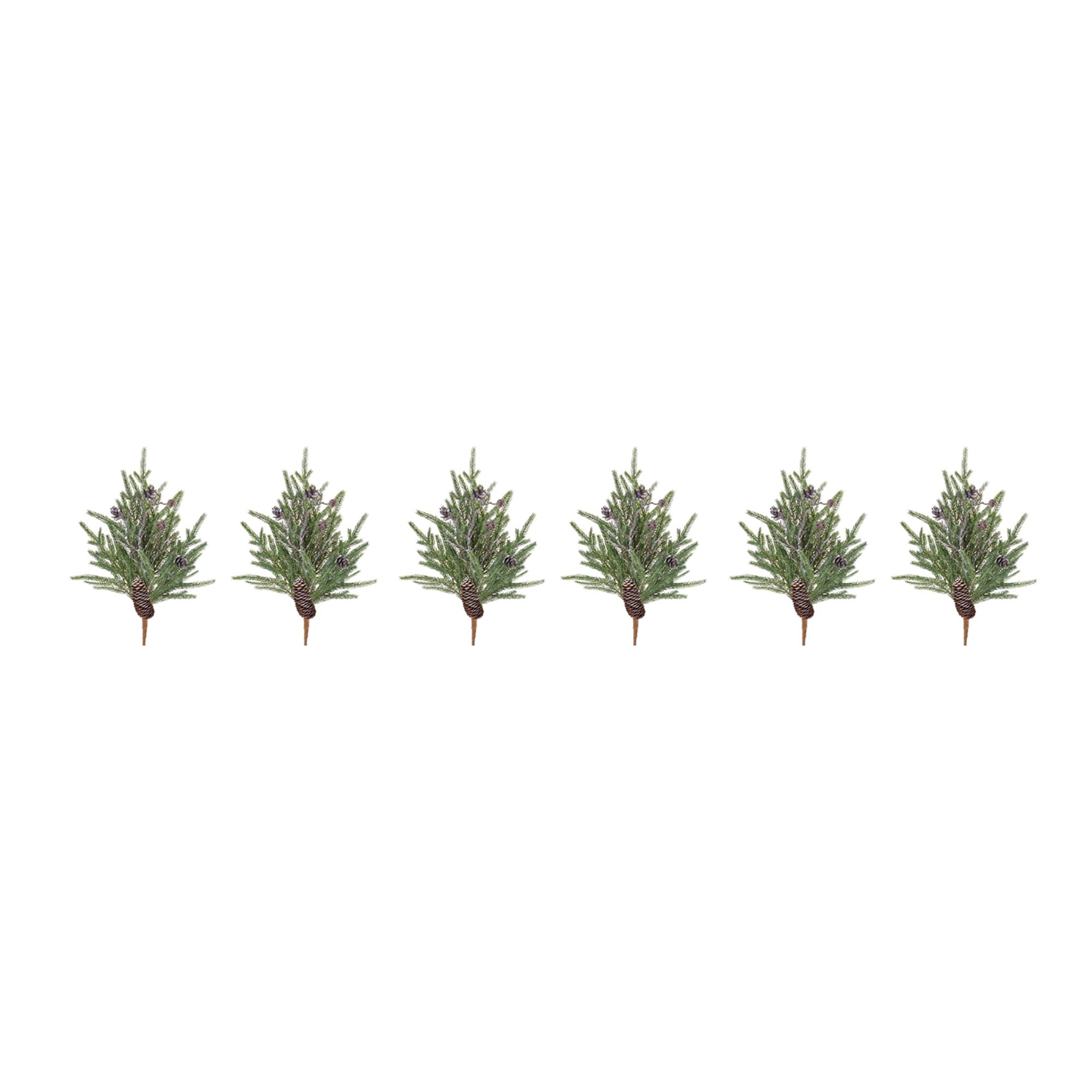 Pine and Cone Stem (Set of 6) 18.75