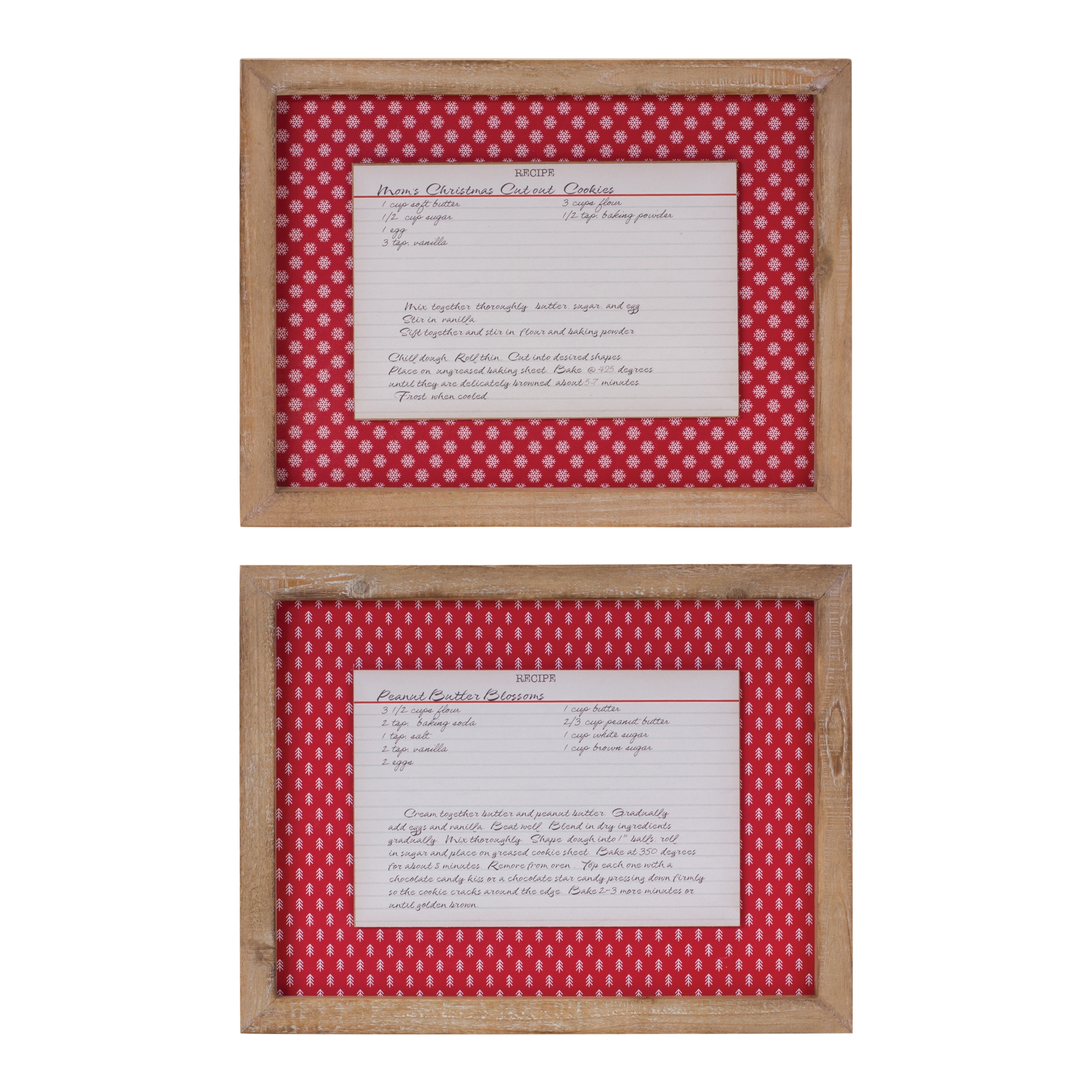 Framed Christmas Cookie Recipe (Set of 4) 13.5