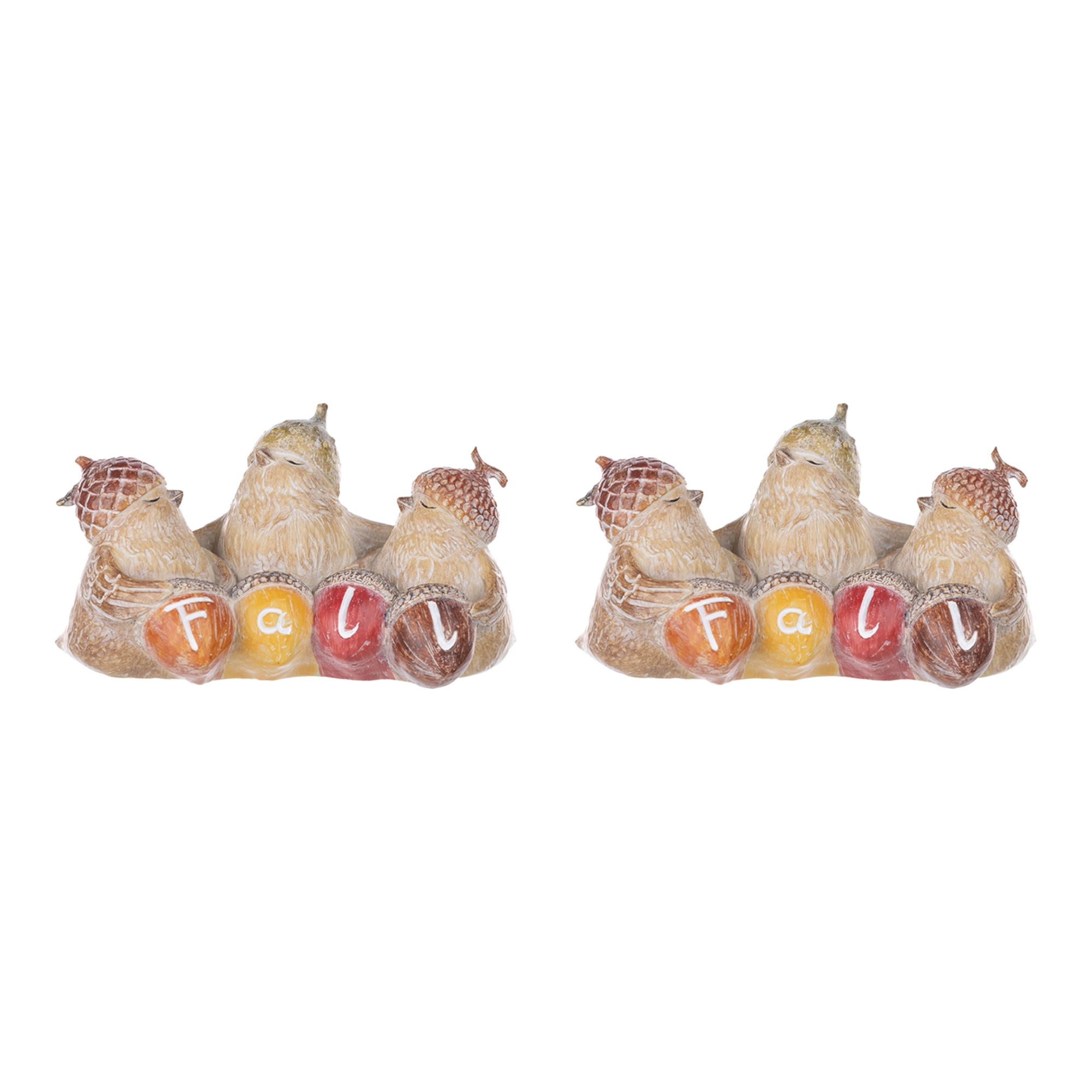 Fall Birds w/Acorn Hats (Set of 2) 7