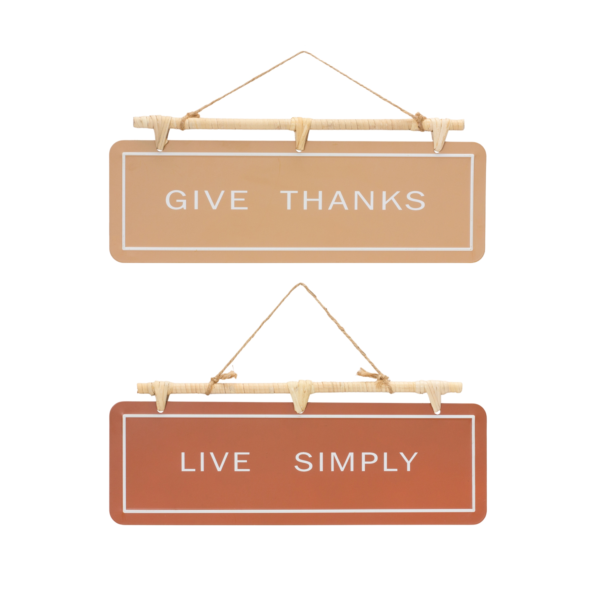 Live Simply and Give Thanks Sign (Set of 2) 15.75