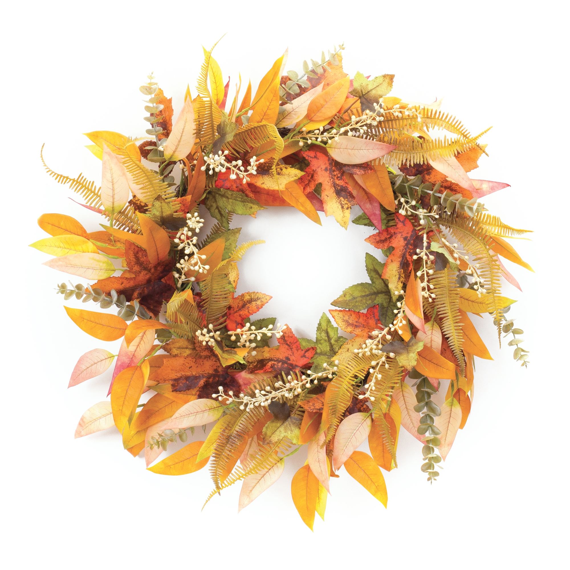 Mixed Fall Foliage Wreath 28