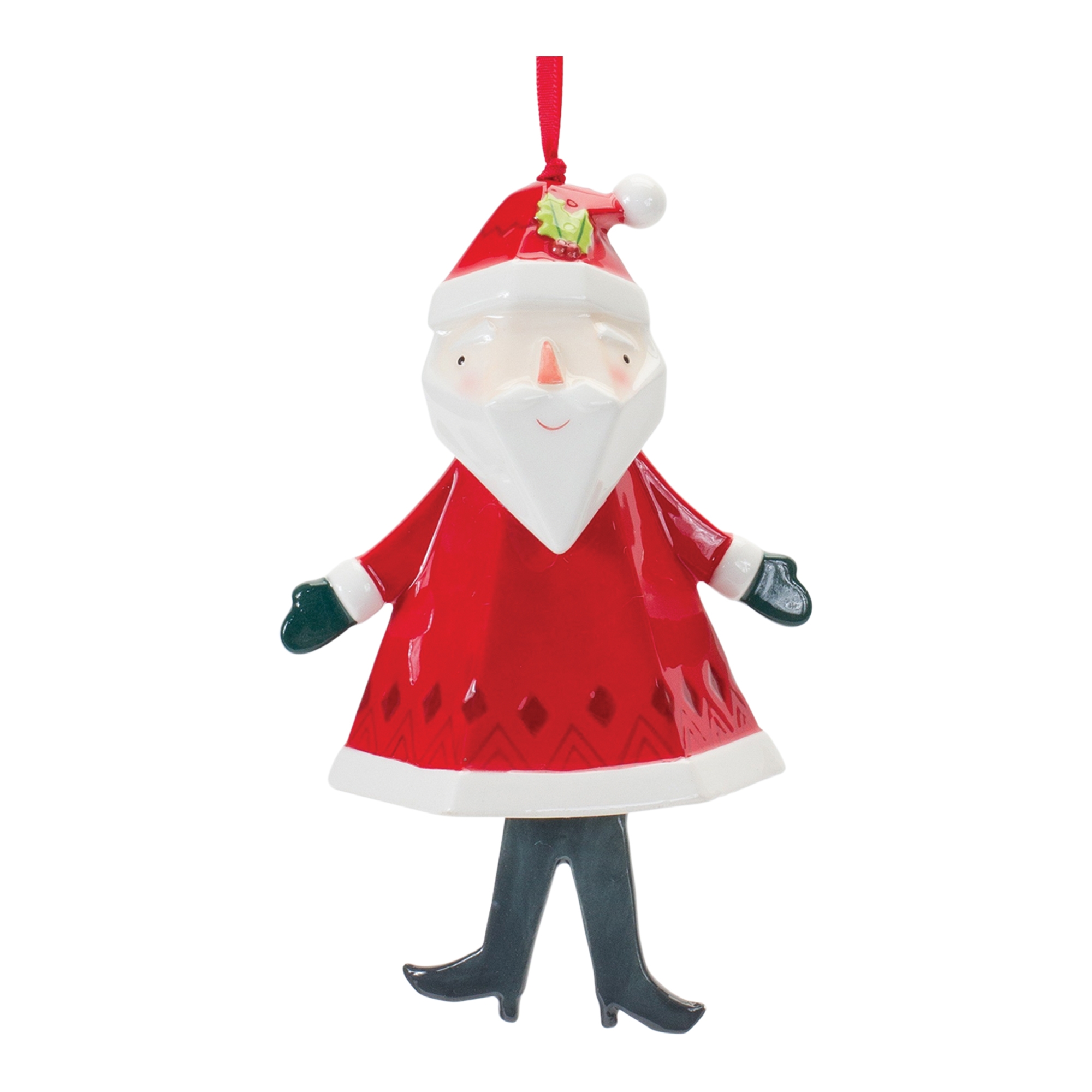 Santa and Snowman Ornament (Set of 6) 4.75