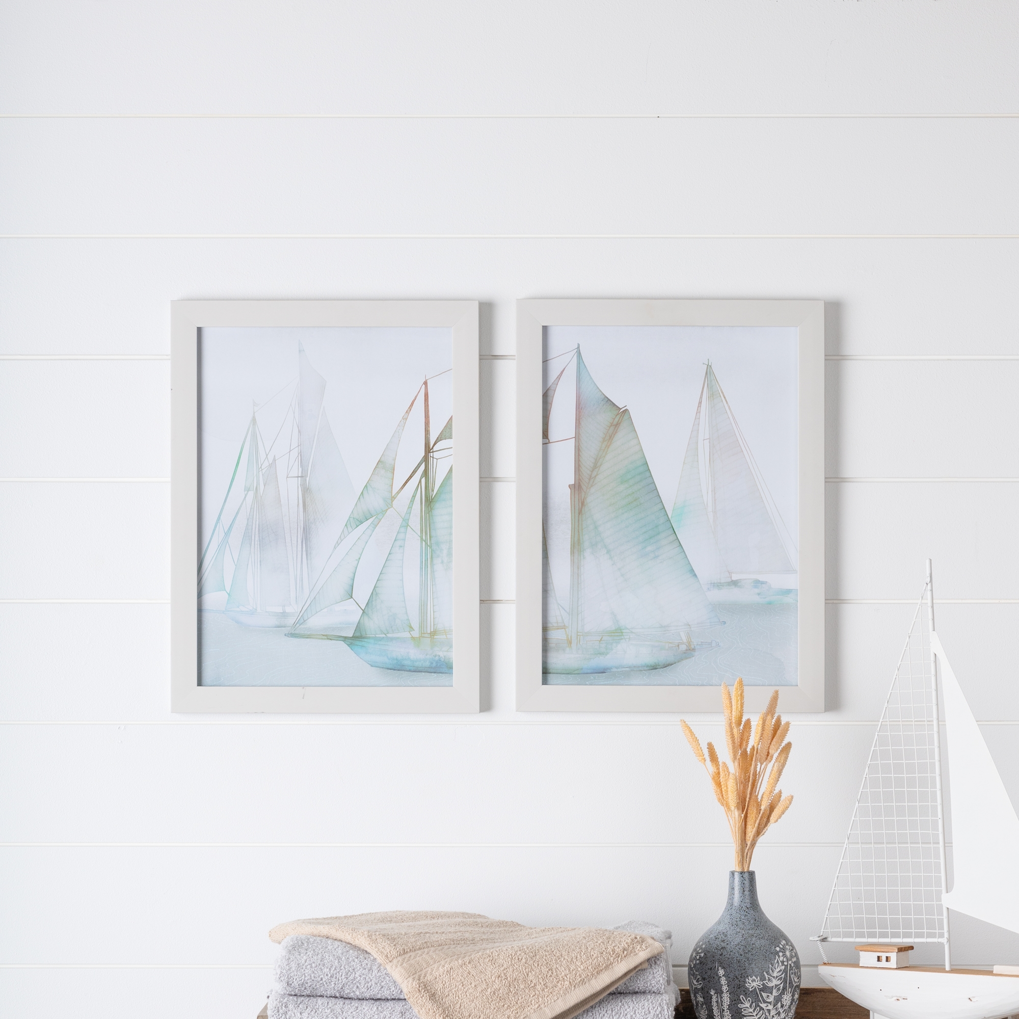 Sail Boat Print (Set of 2) 11.75