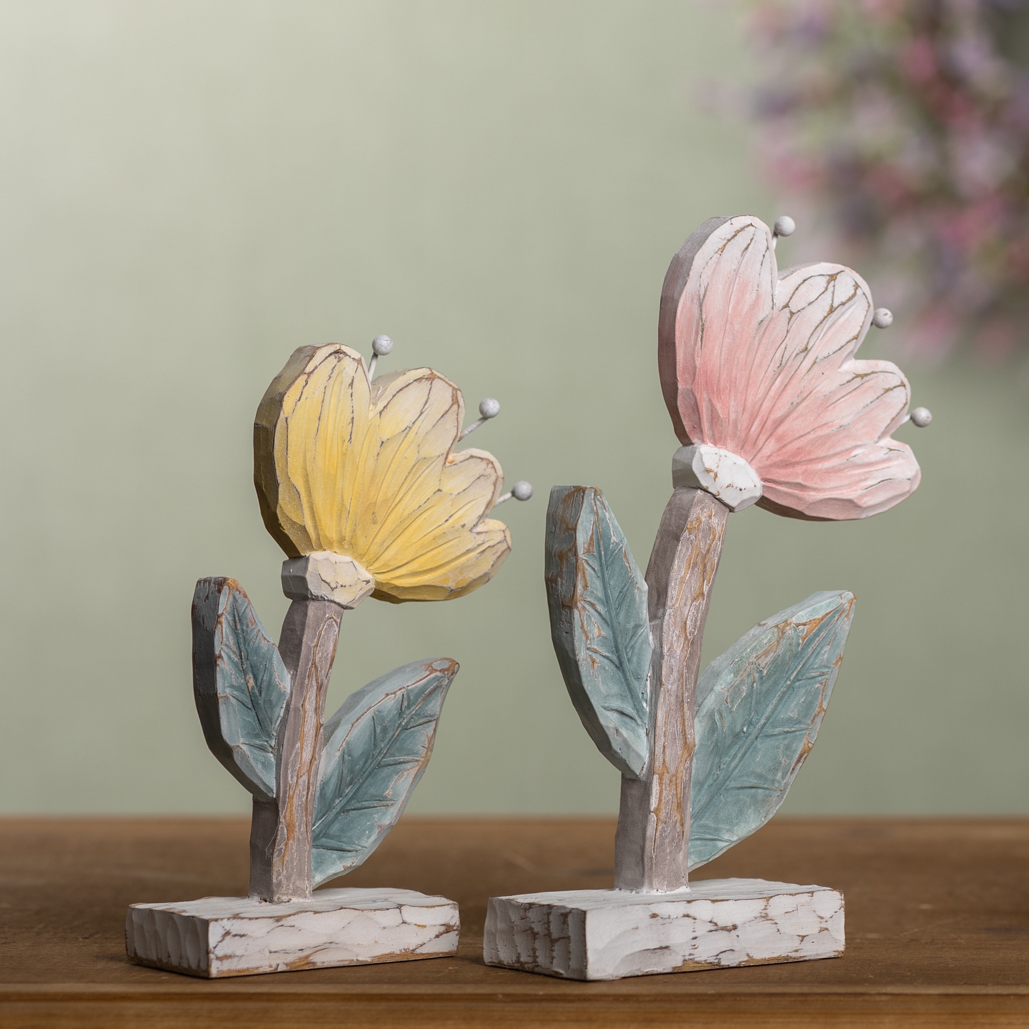 Floral Tabletop (Set of 2) 7.5